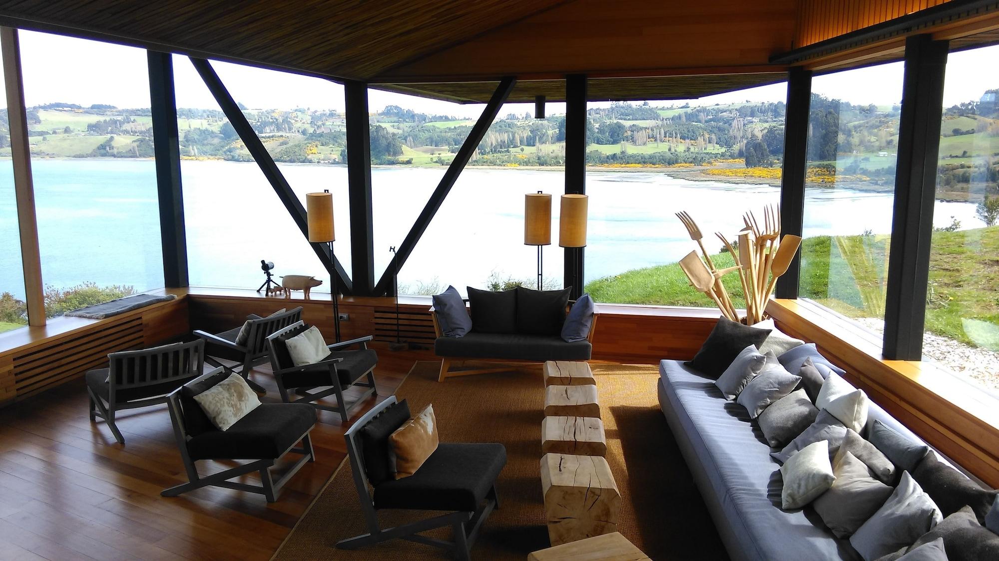 Vista Lobby Refugia Chiloé