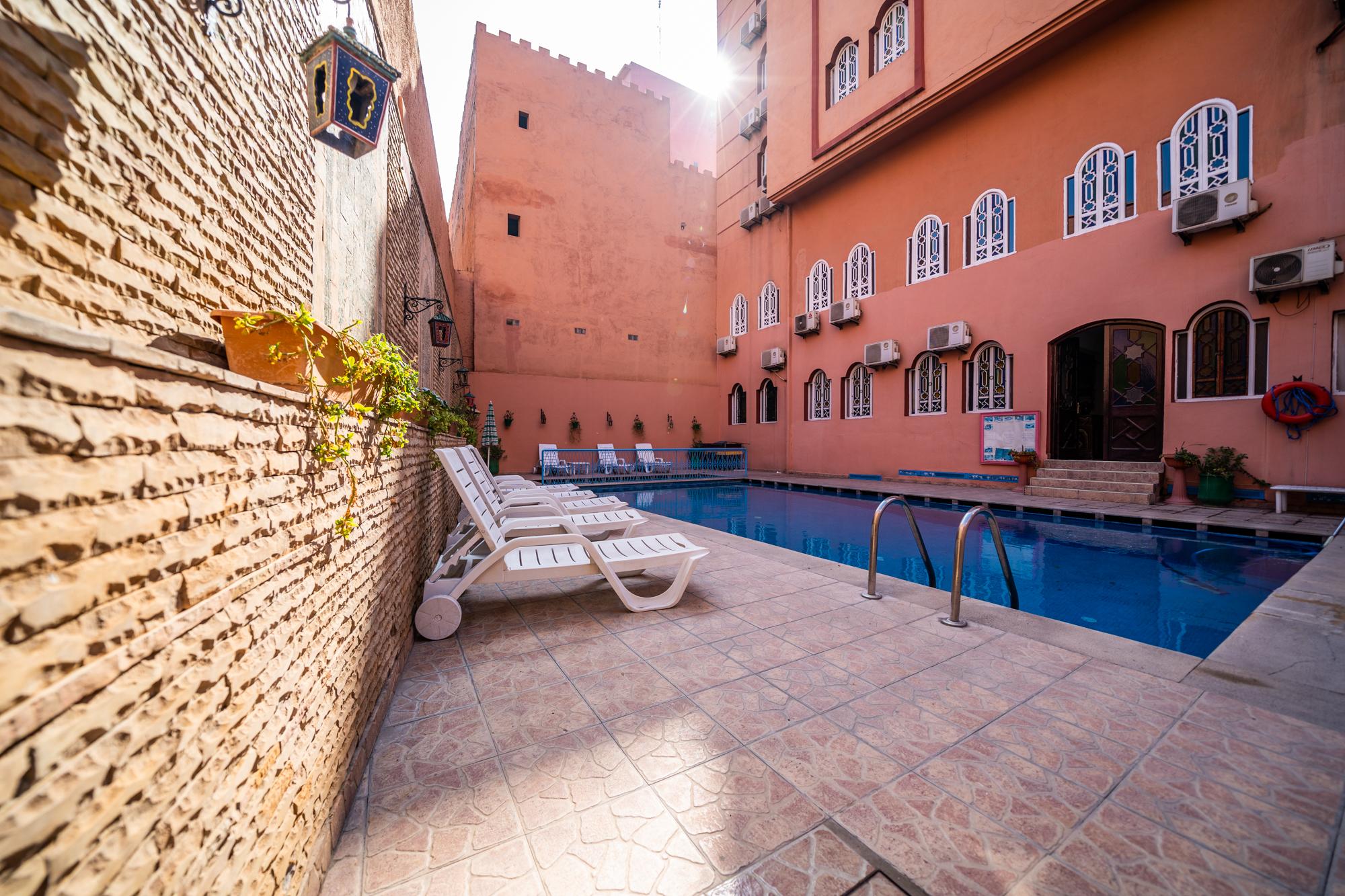 Vista Piscina Moroccan House Hotel Marrakech