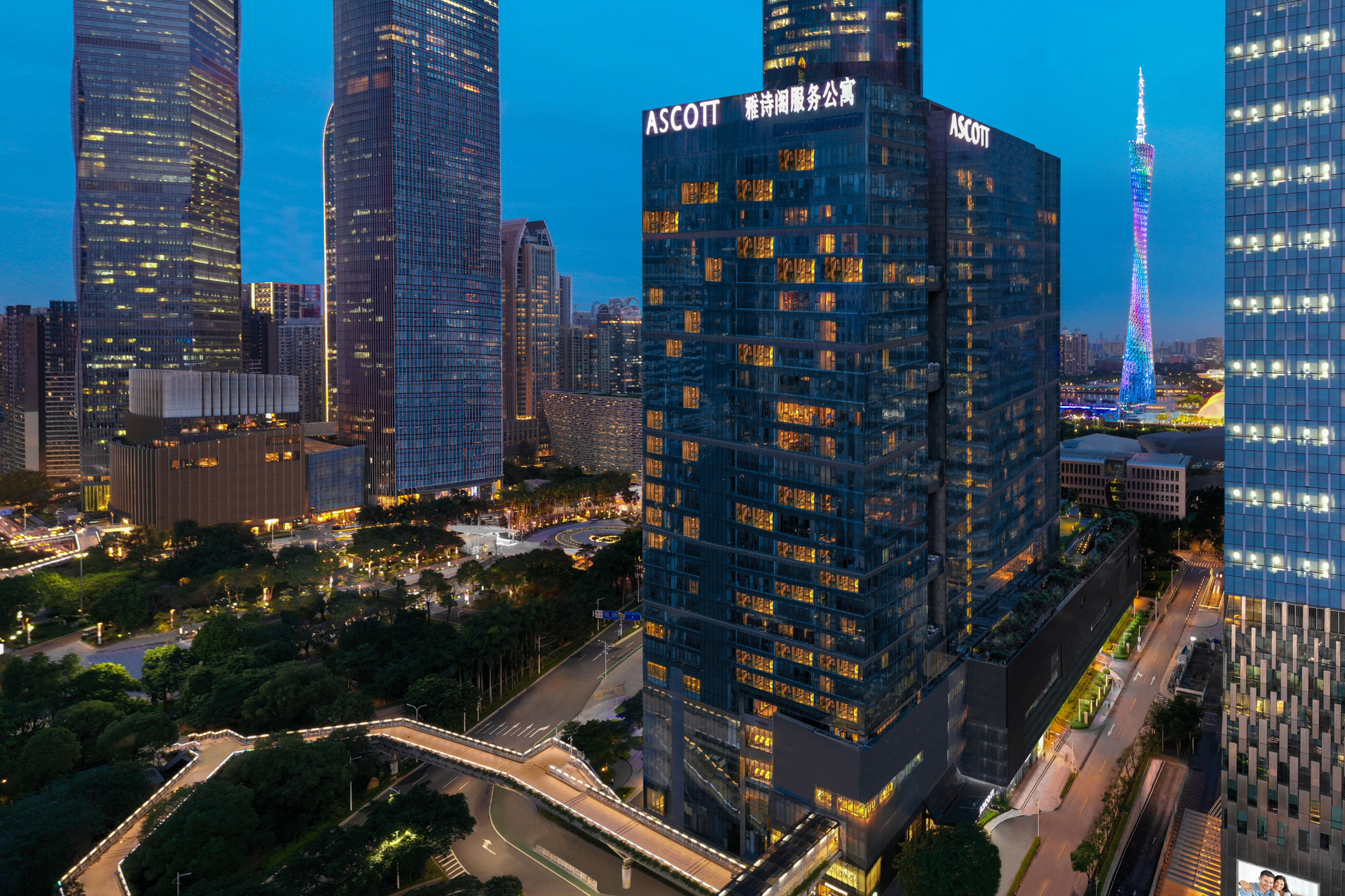 Vista Exterior Ascott IFC Guangzhou