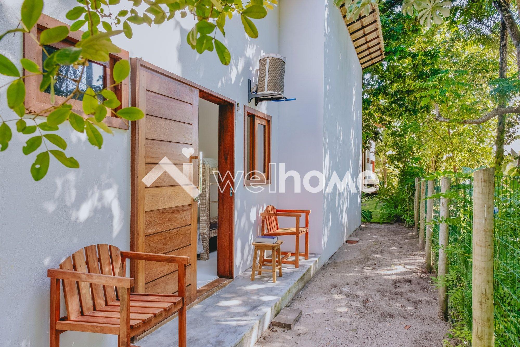 Vista Interior Casa de Praia na Península de Maraú em Taipu de Fora