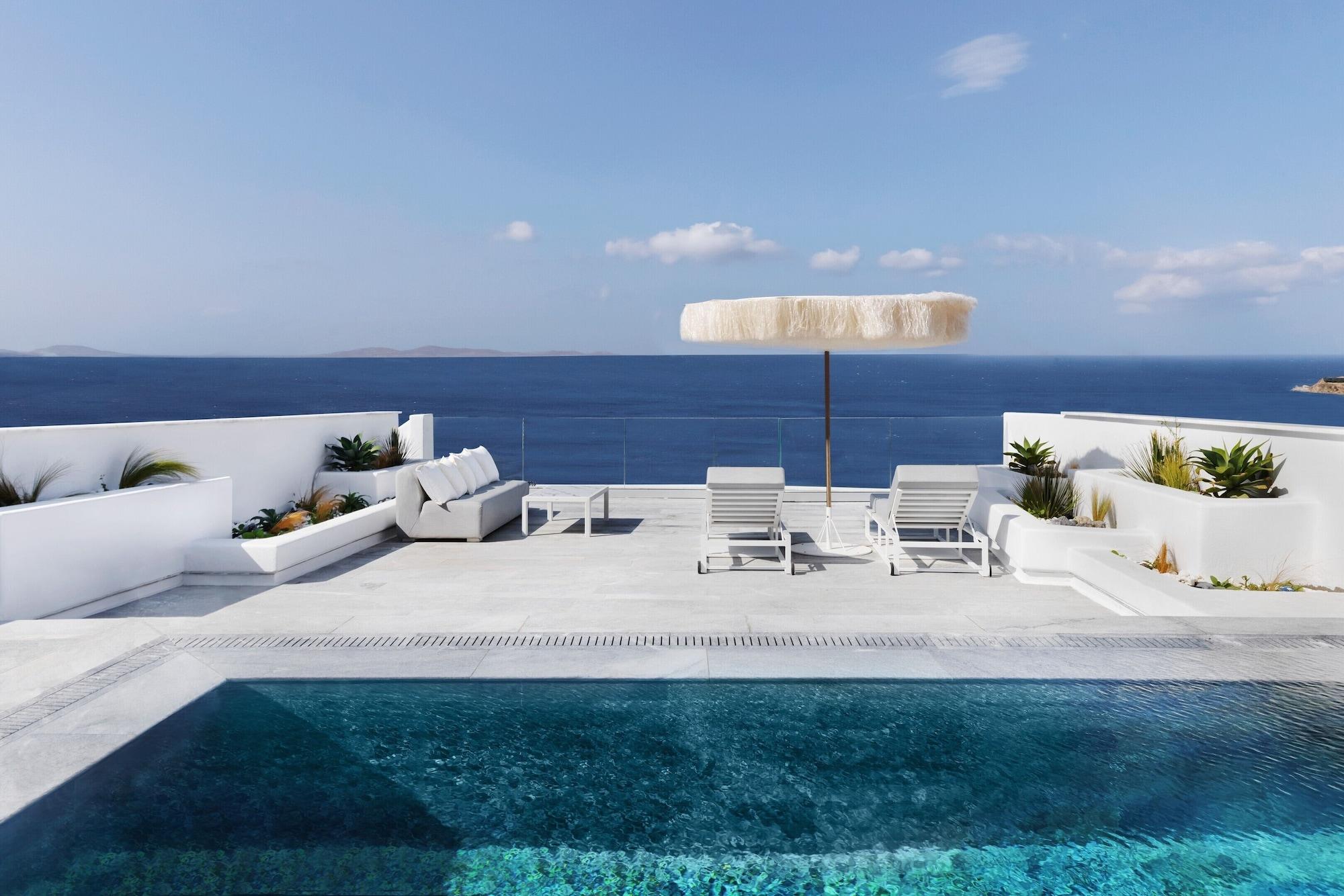 Vista Piscina Mykonos Riviera Hotel & Spa a member of Small Luxury Hotels of the World