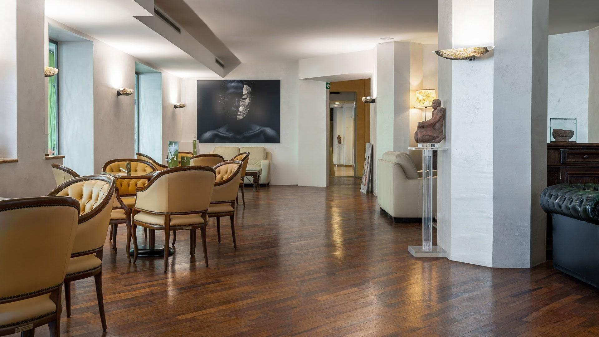 Vista Lobby Grand Hotel Terme