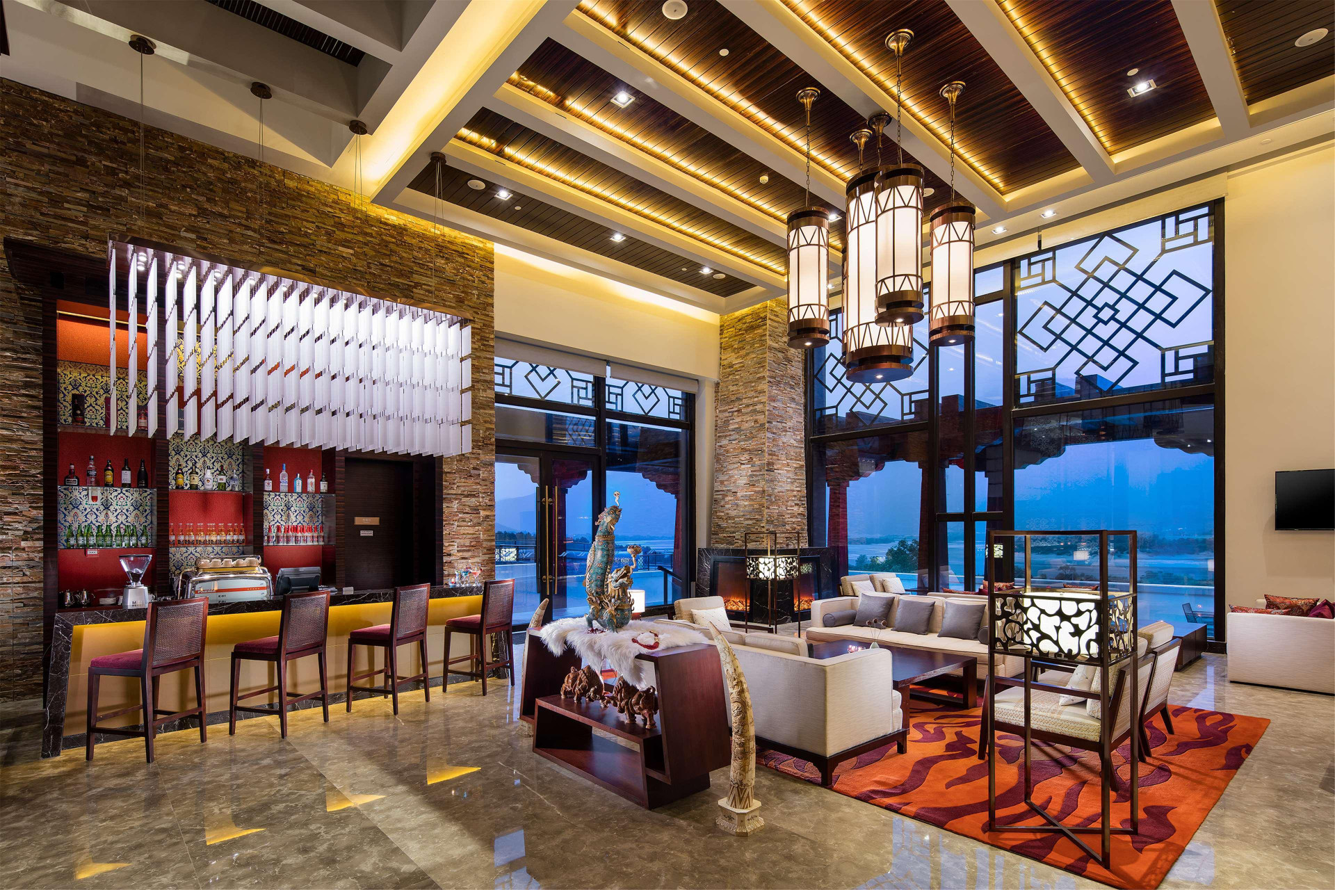 Vista Lobby Hilton Linzhi Resort