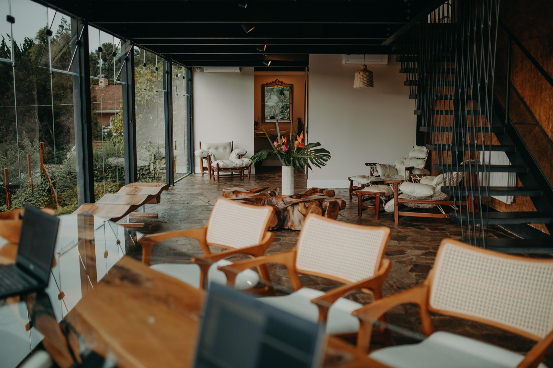 Vista do lobby Hotel Boutique Quebra-Noz Conforto e Natureza