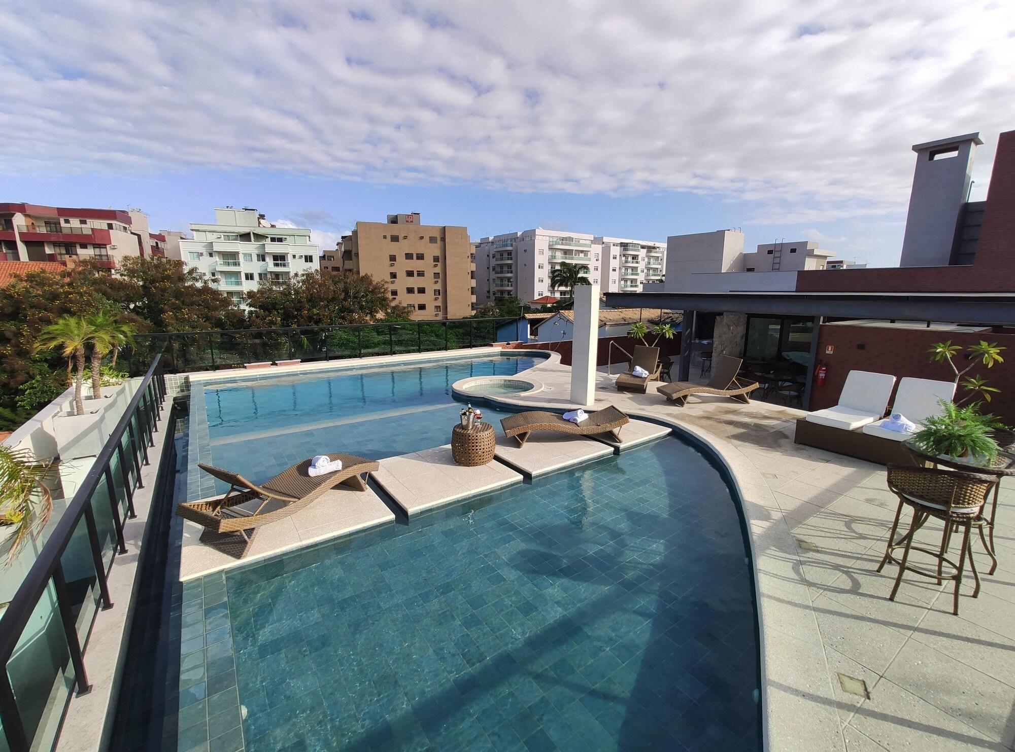Vista da piscina Nova Onda Hotel
