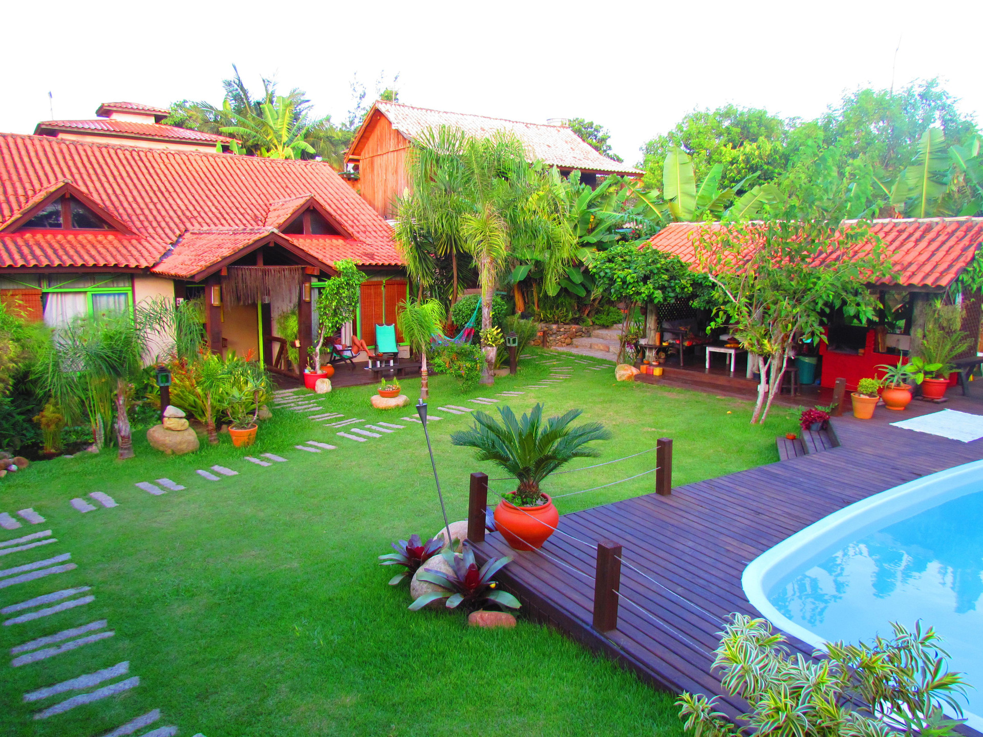 Vista Piscina Pousada Rosa da Praia - Praia do Rosa