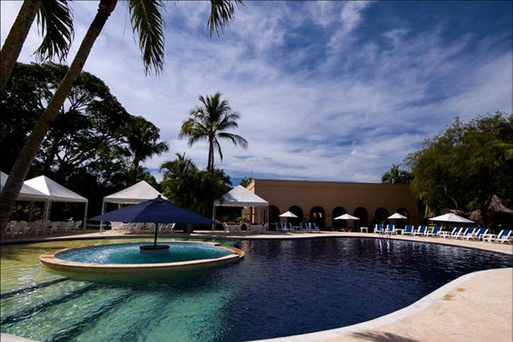 Vista Piscina Santa Fe Colonial Hotel Spa