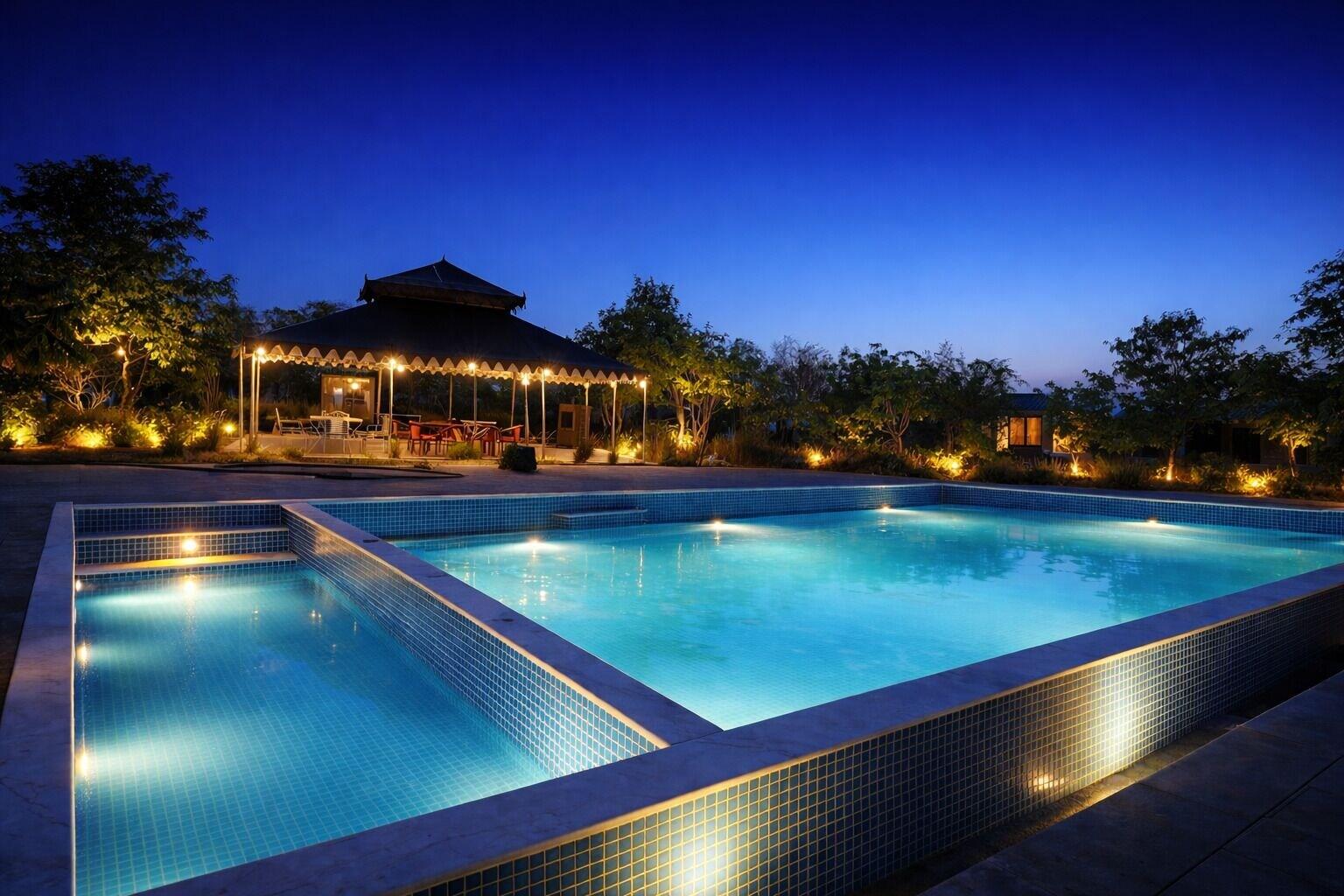 Vista Piscina Jawai Leopard Safari Lodge