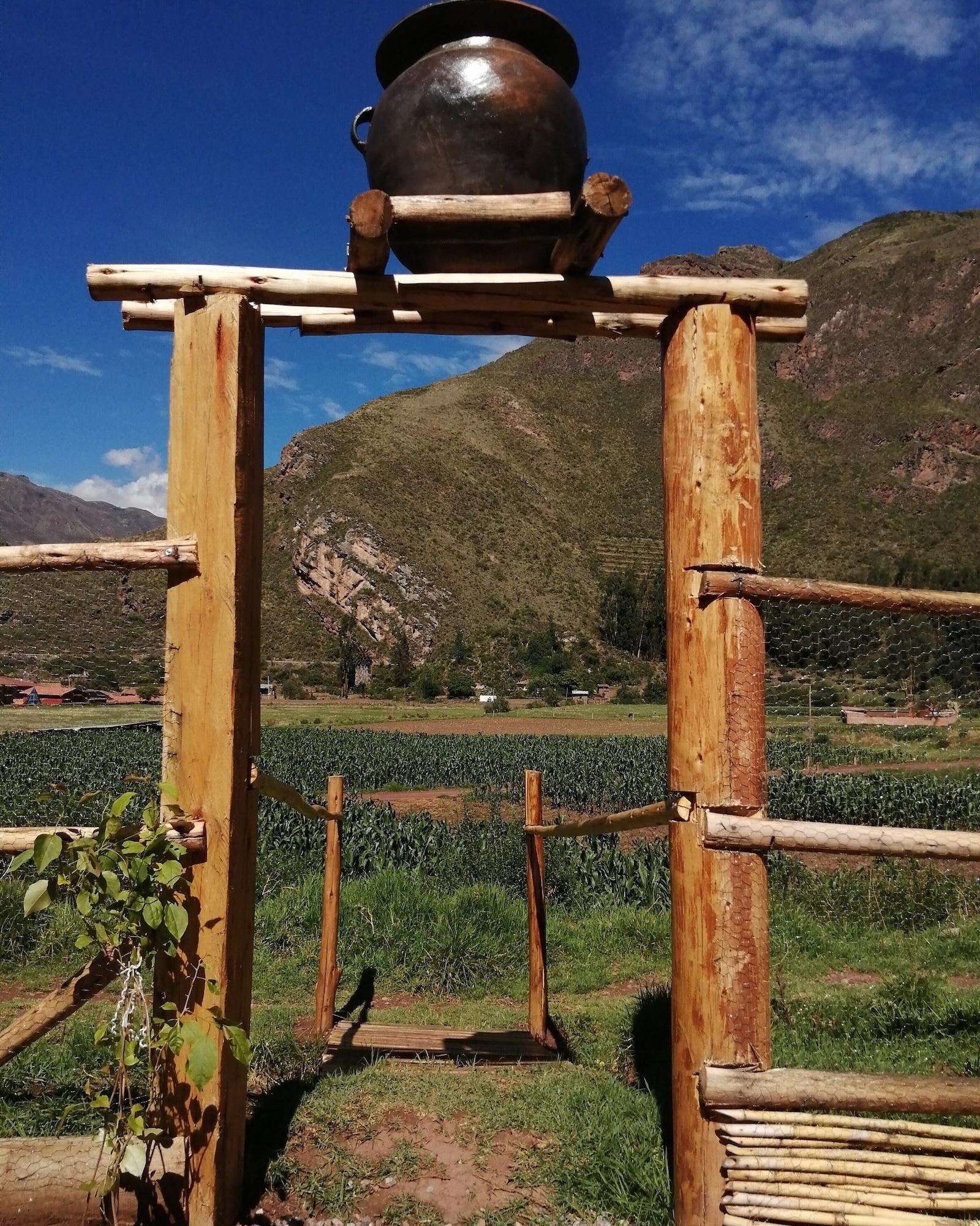 Vista Exterior Mamá Cocha Pisac Lodge House