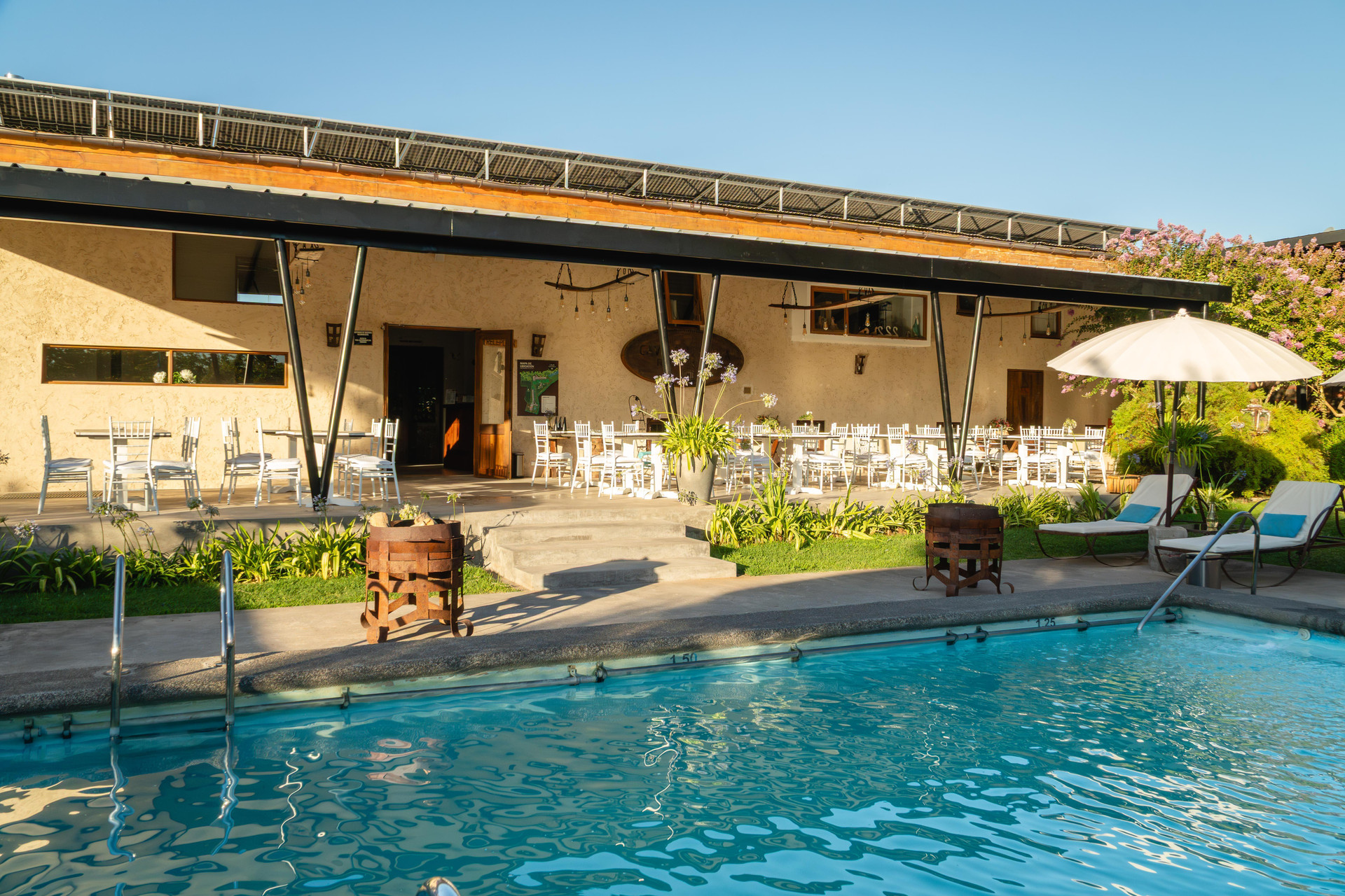 Vista Piscina Hotel Cava Colchagua