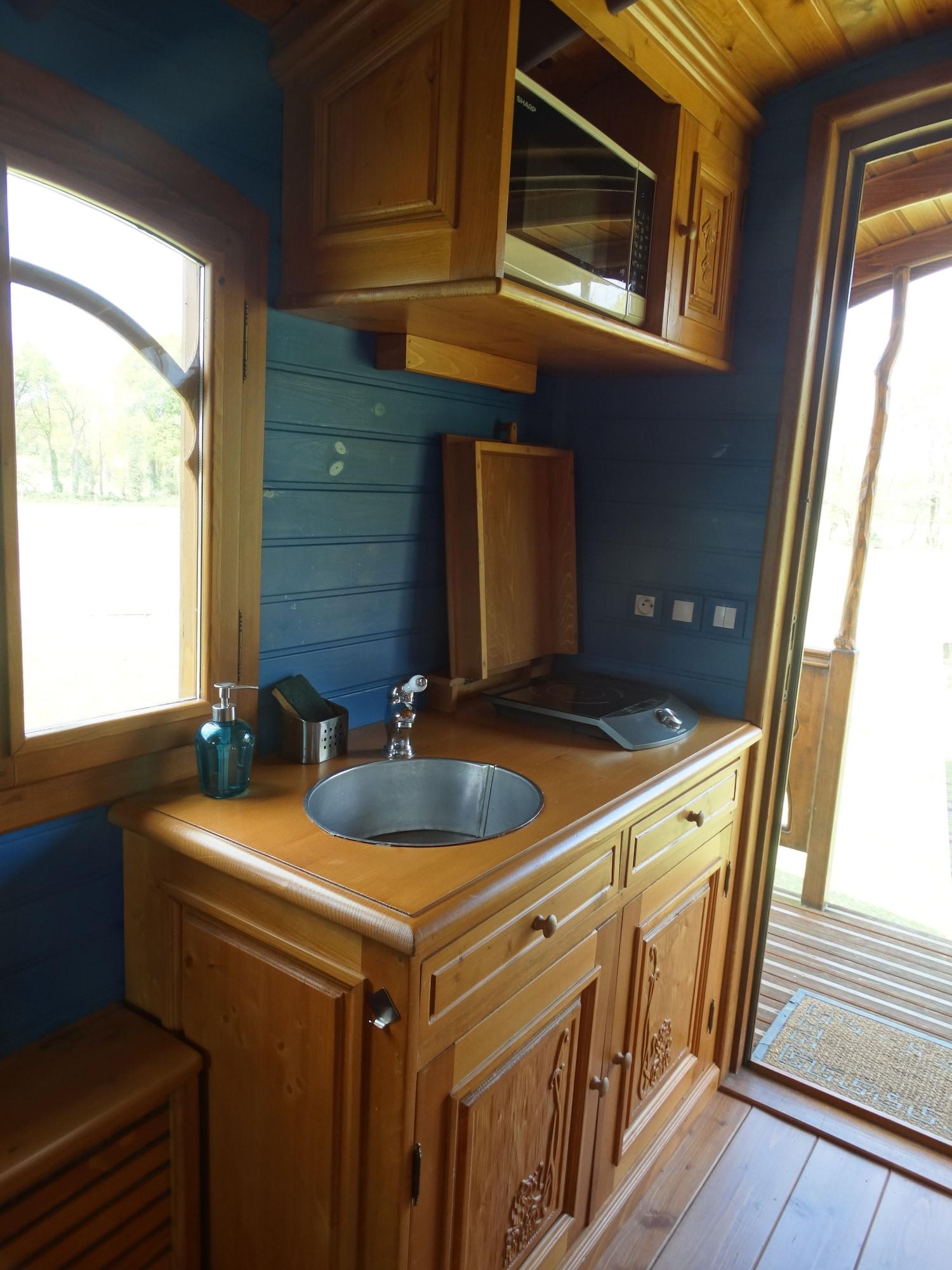 Equipamiento de Habitación Une roulotte et des chevaux