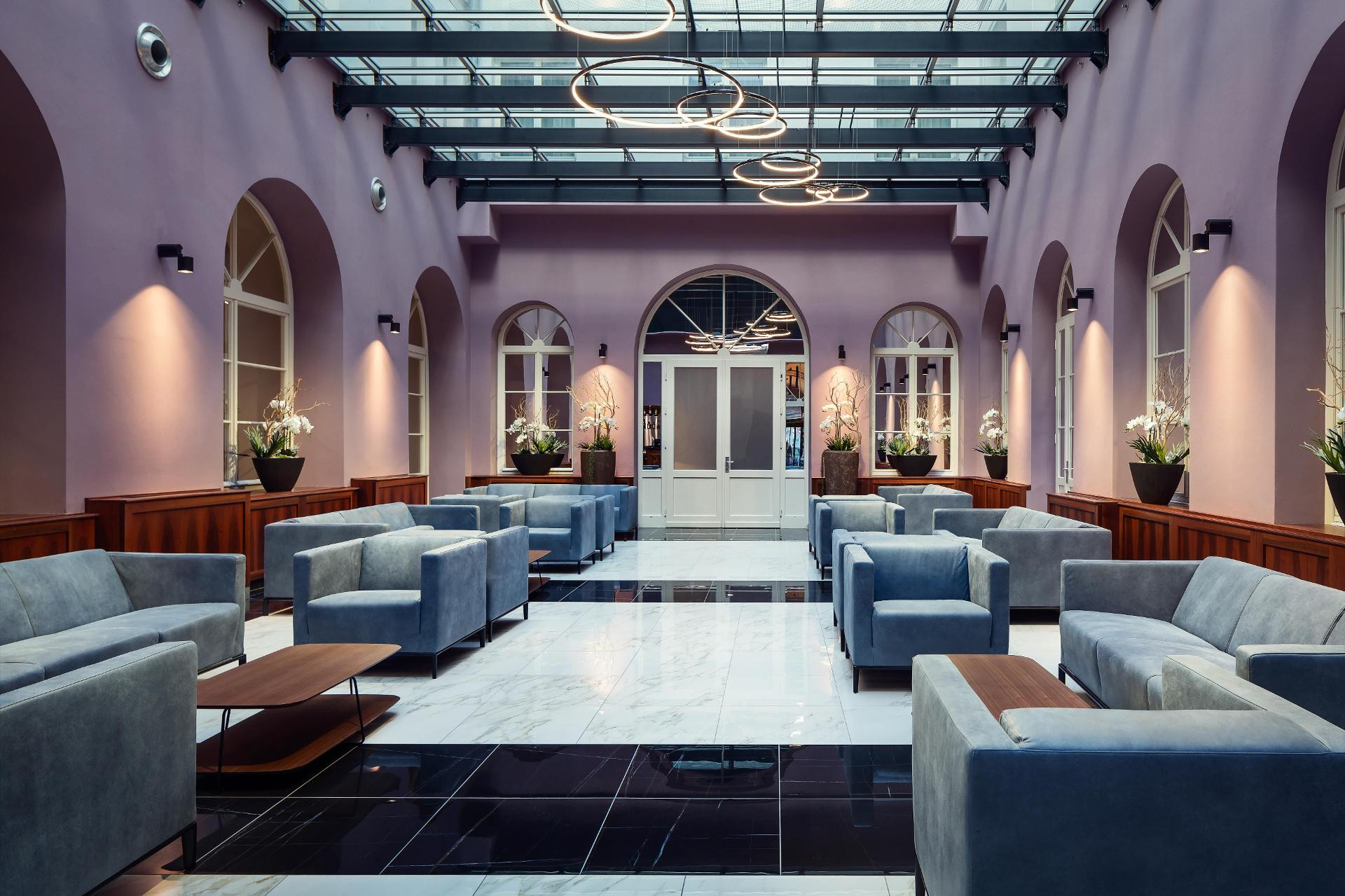 Vista Lobby Michelangelo Grand Hotel Prague