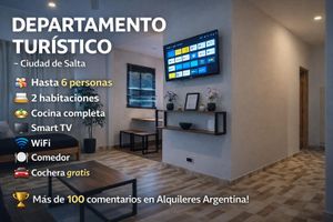 Alquiler Temporario - DEPARTAMENTO 2 HABITACIONES.COCHERA GRATIS, COCINA COMPLETA
