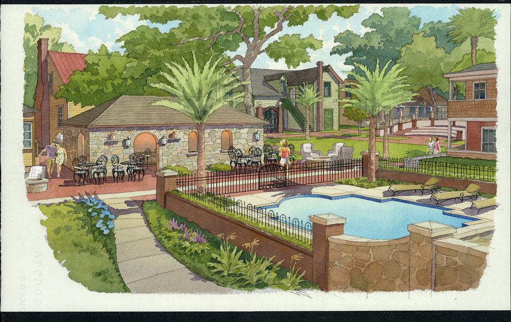 Vista da piscina The Collector - Luxury Inn and Gardens