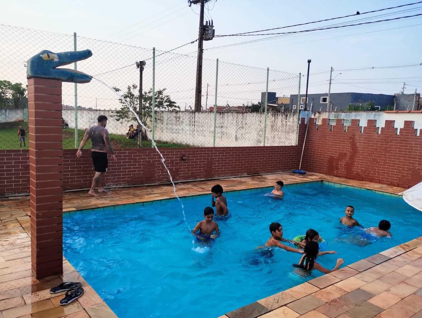 Vista Piscina Camping Pousada Primavera Olímpia