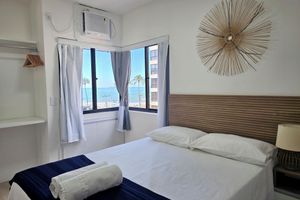 Renta Vacacional - Apê Moderno com Ar, Wi-Fi e Vista Pro Mar