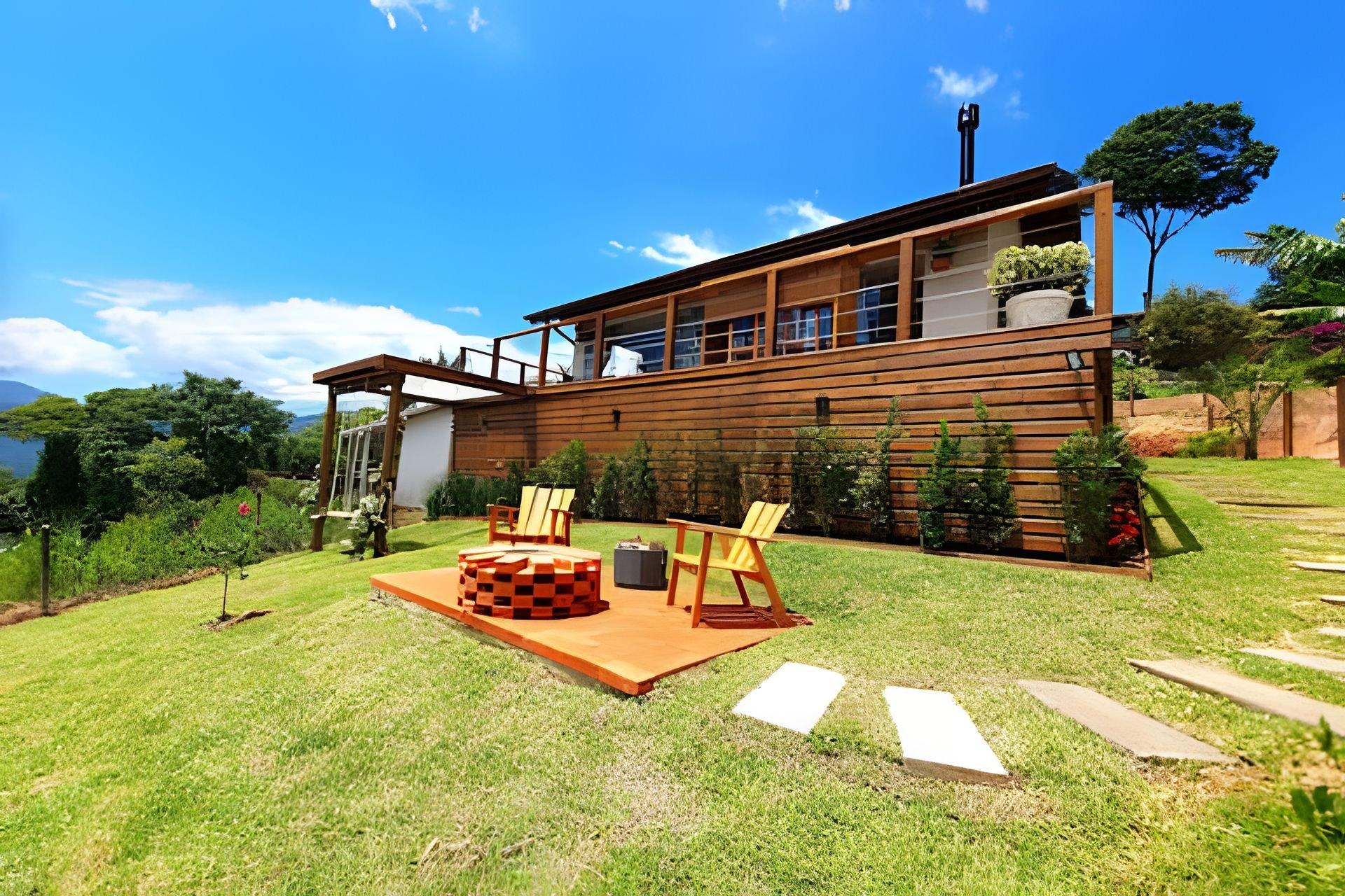 Estacionamiento Recanto Pôr do Sol com banheira e lareira