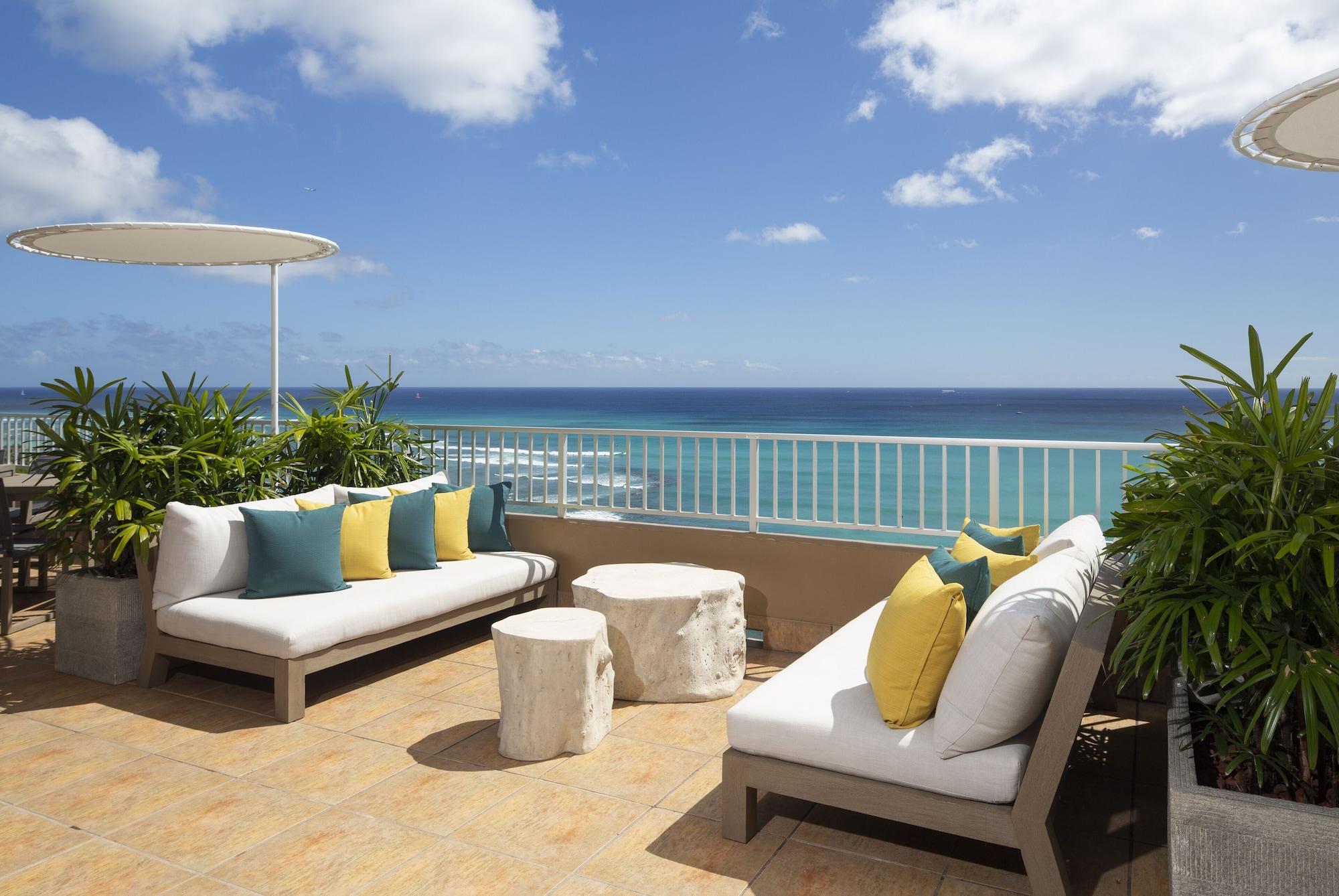 Vista do lobby The Twin Fin Hotel