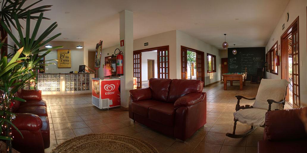 Vista Lobby Pousada Pé na Terra