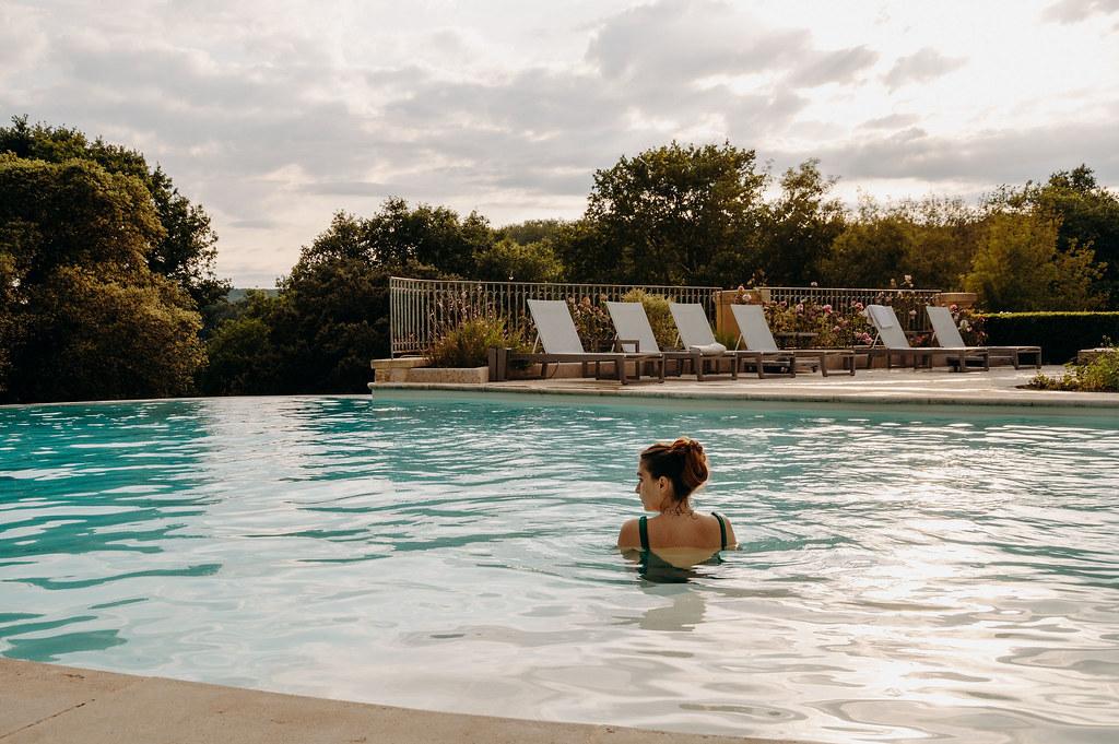 Vista Piscina Domaine de Rochebois.