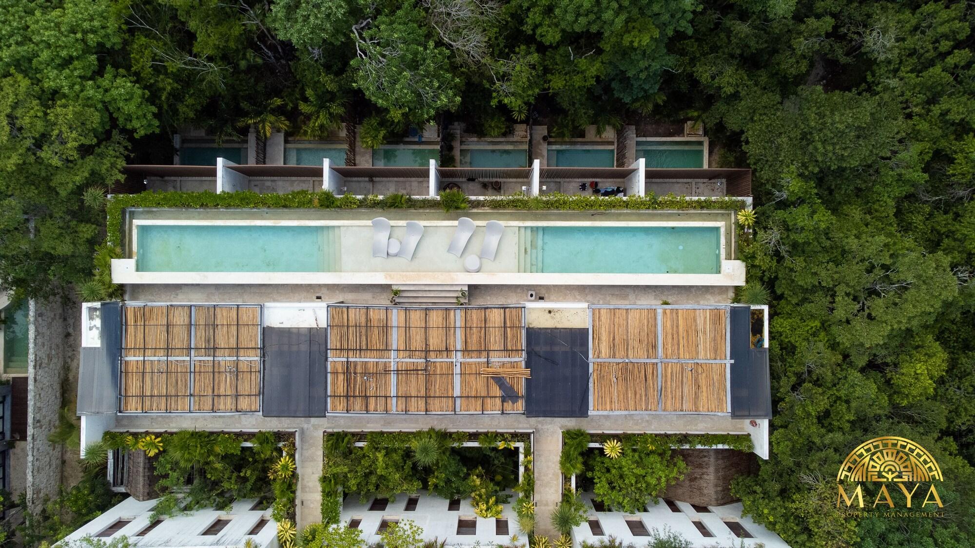 Vista Exterior BajoCielo107 Lux 2BR Condo Priv Pool in Aldea Zama