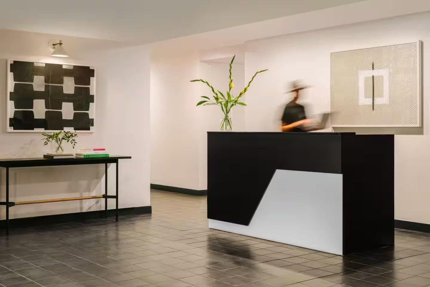 Vista Lobby The Industrialist Hotel Brooklyn