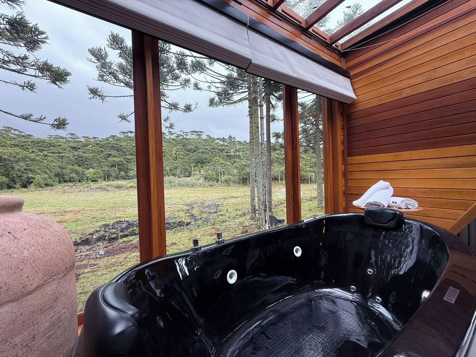 Vista Piscina Pousada Maçã Araucária
