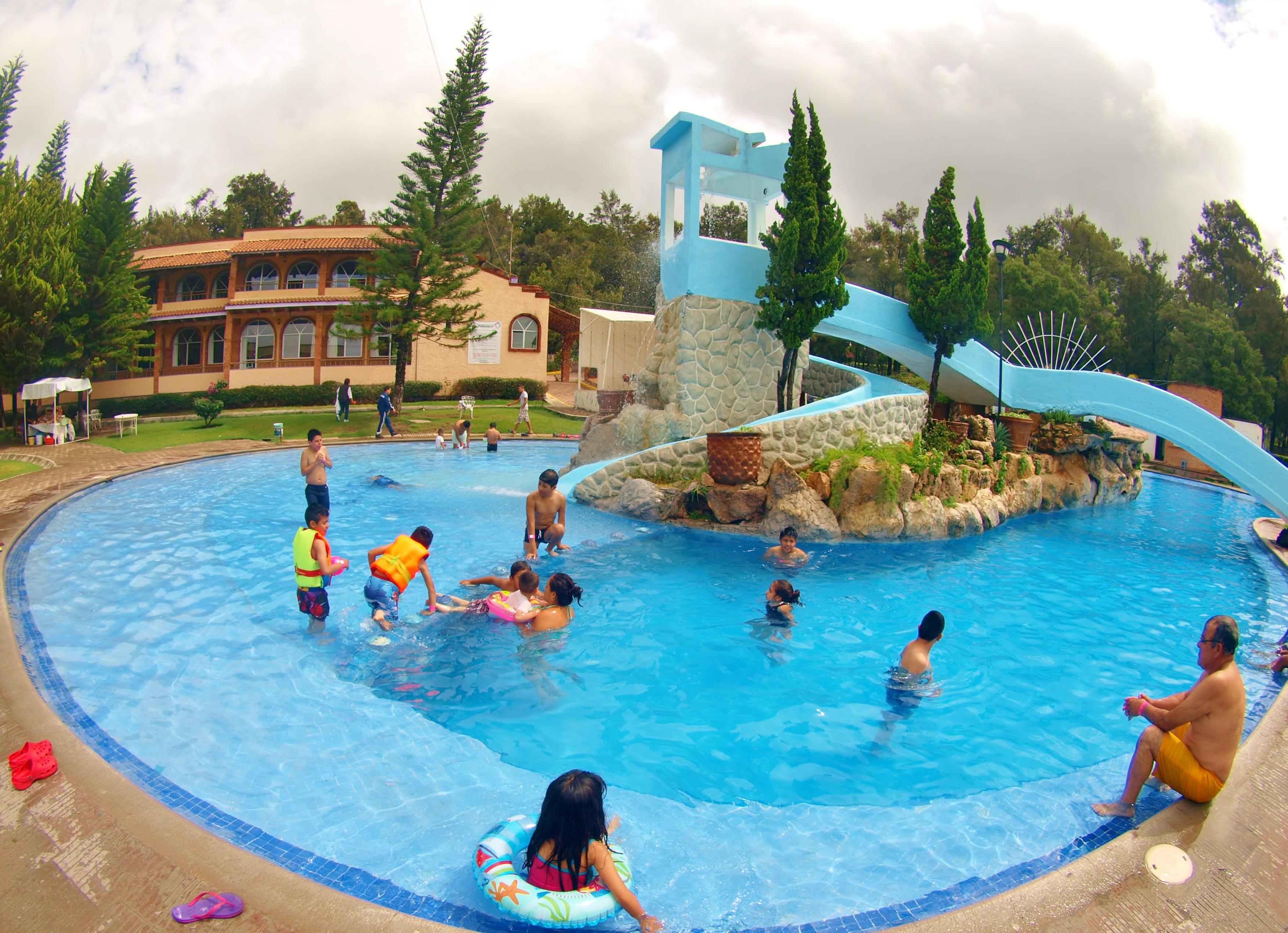 Vista Piscina Casa de Descanso Ixtamil