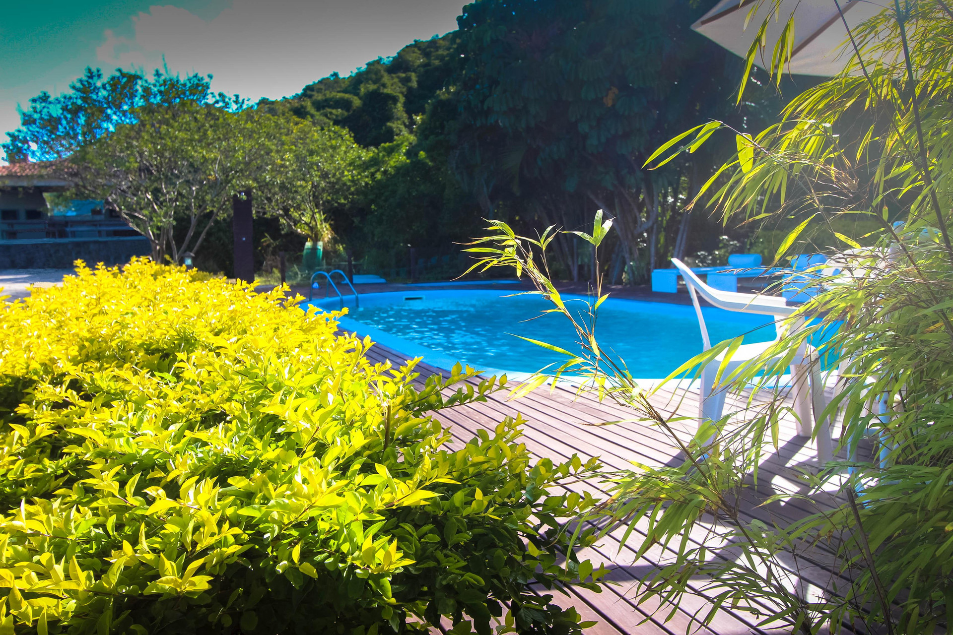 Vista Piscina Pousada Porto do Arvoredo