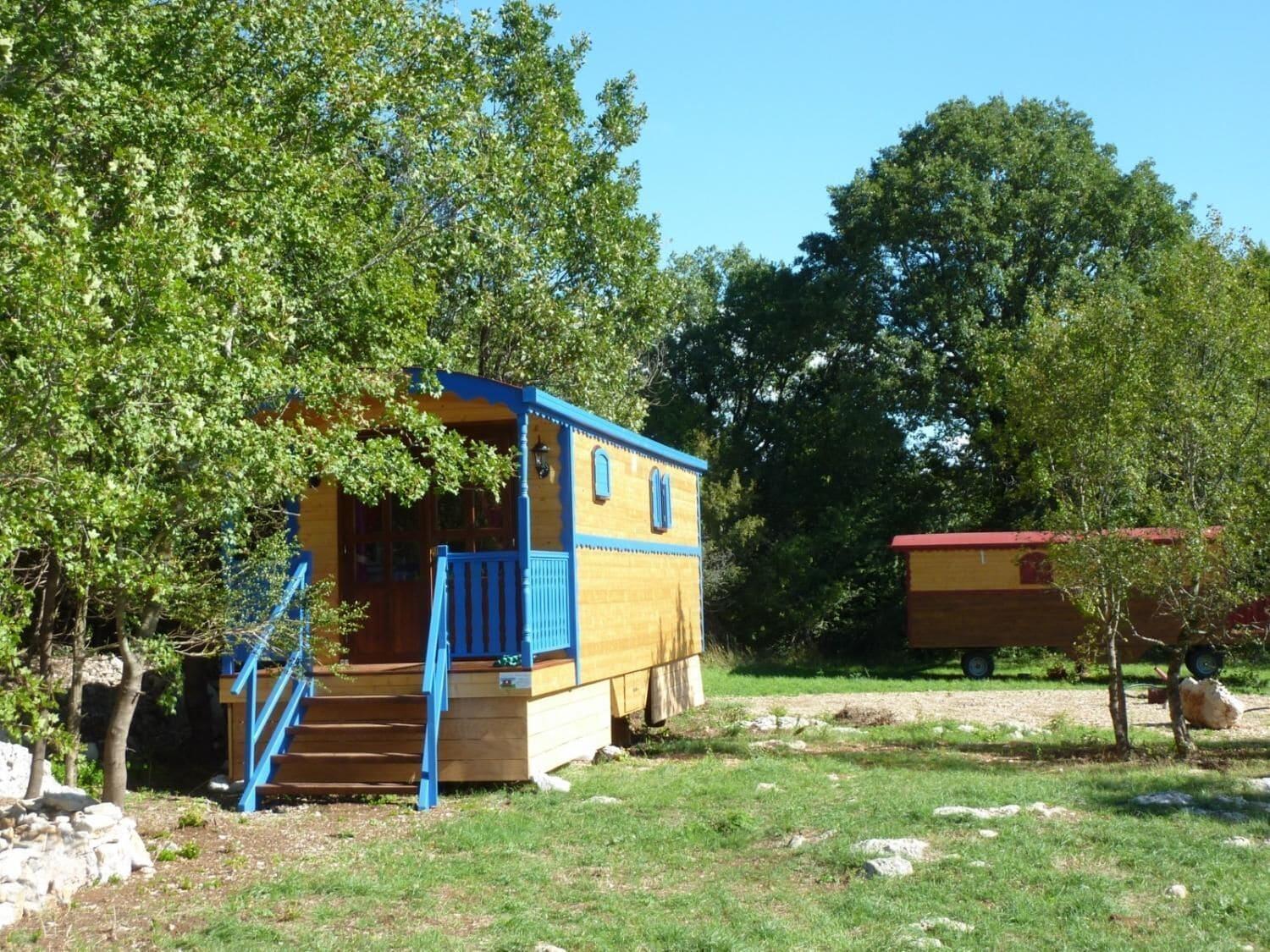 Vista Exterior Roulotte-Quinta