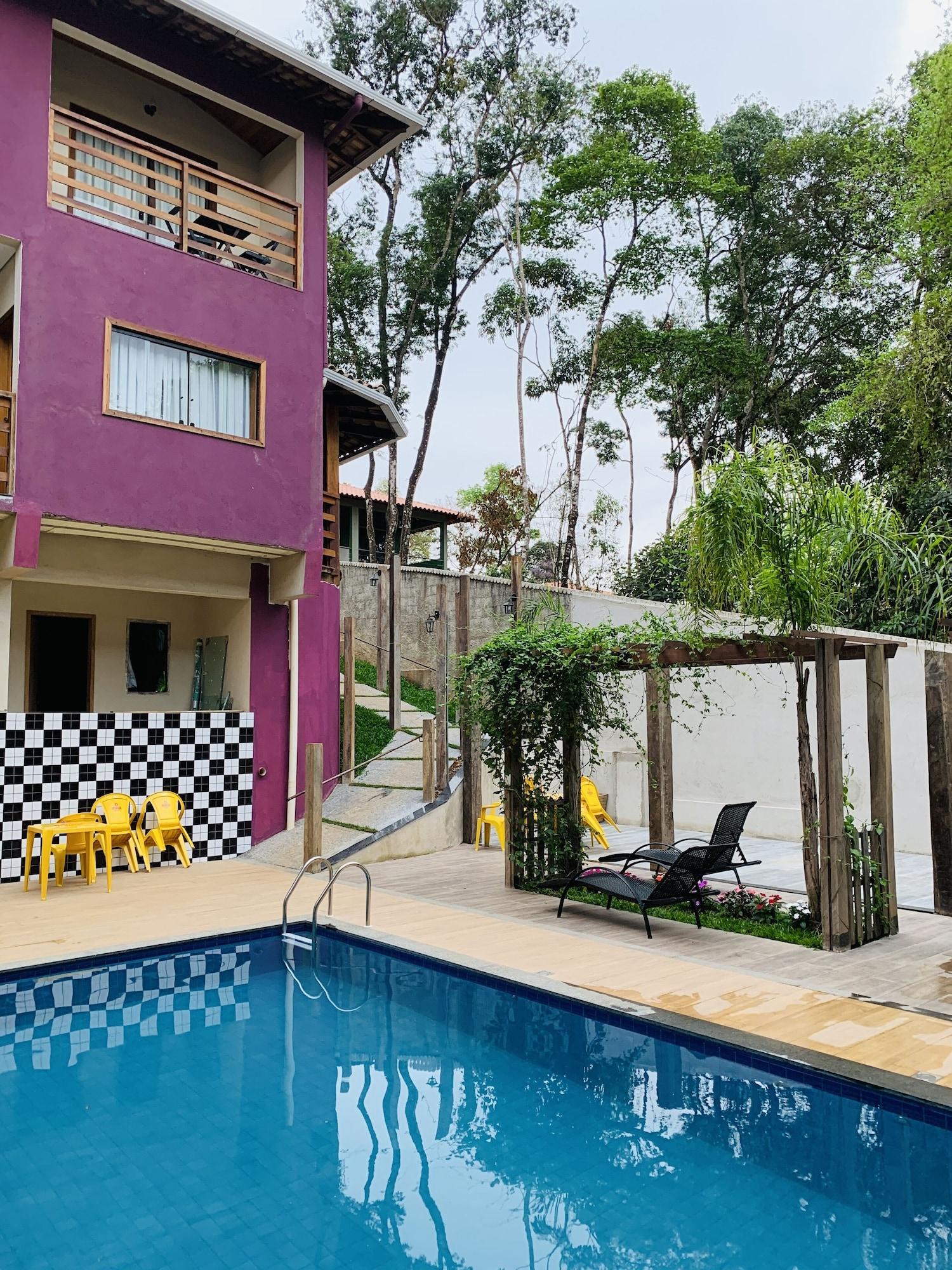 Vista Piscina Pousada Evolução engenho