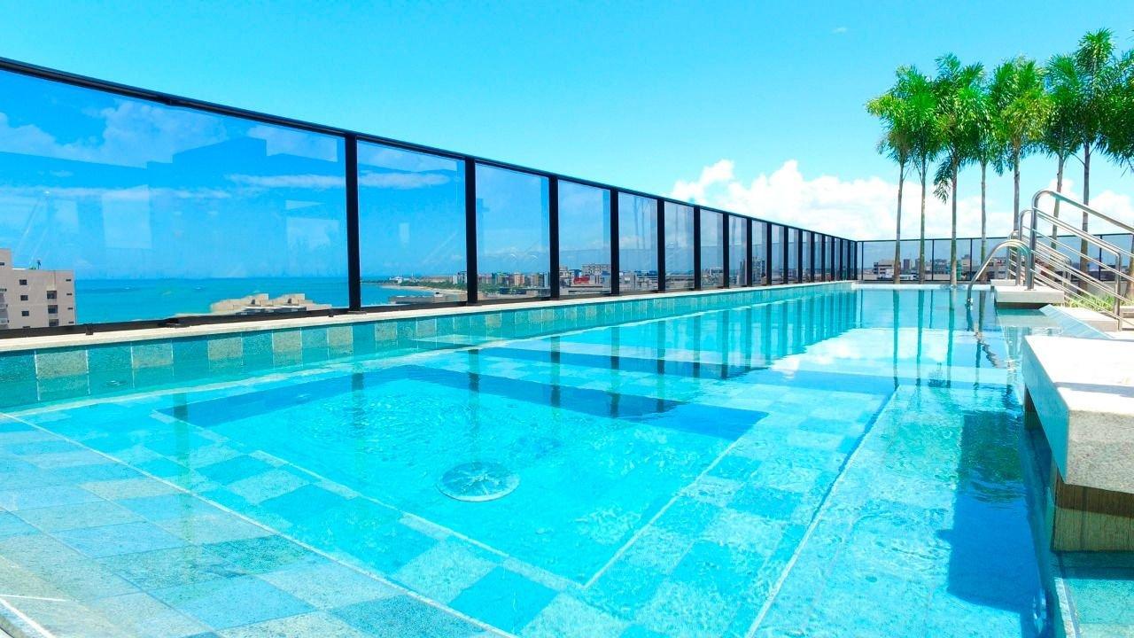 Vista Piscina Edifício Time Apto 518 ER Hospedagens
