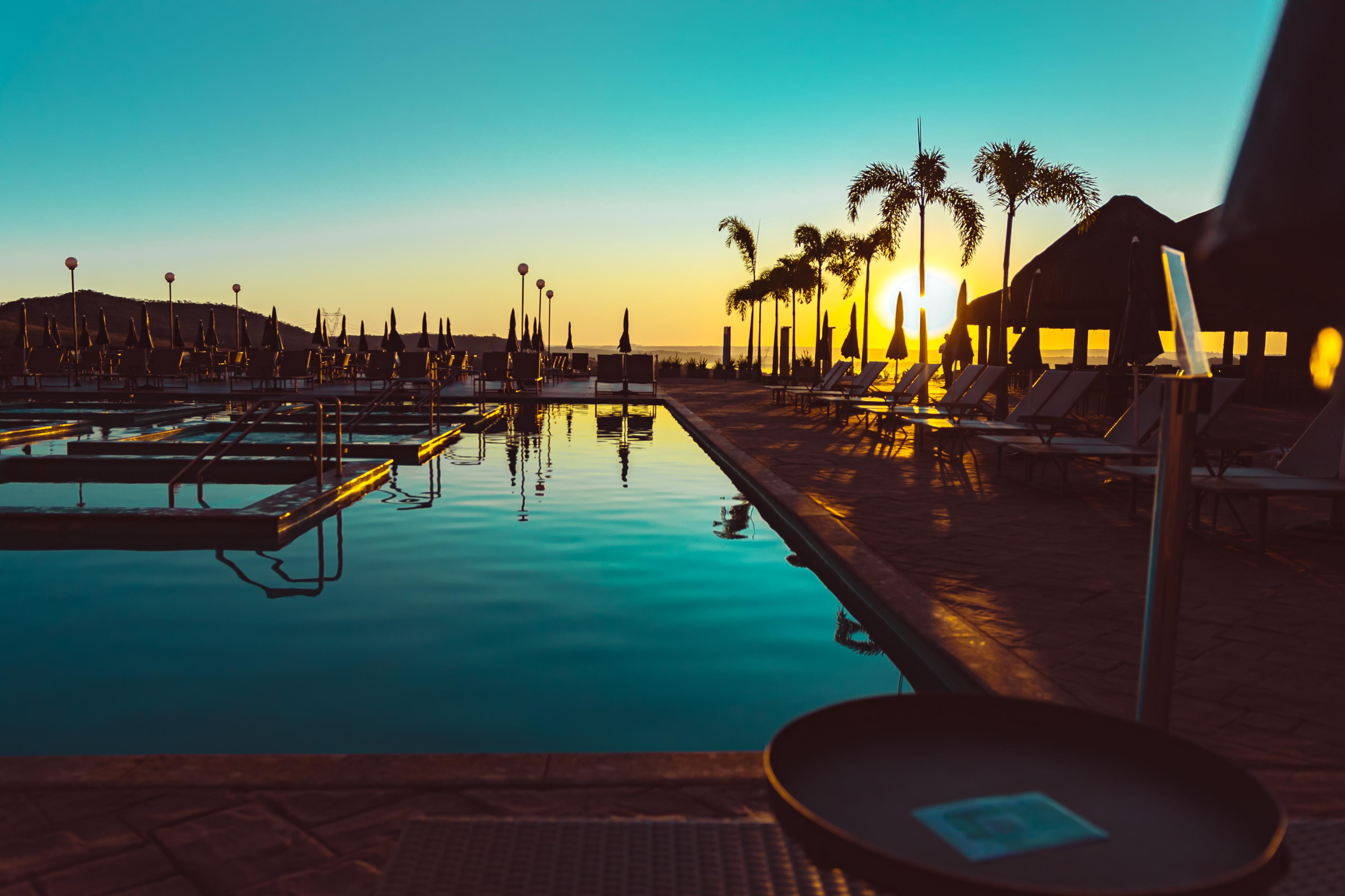 Vista da piscina Tauá Resort & Convention Alexânia