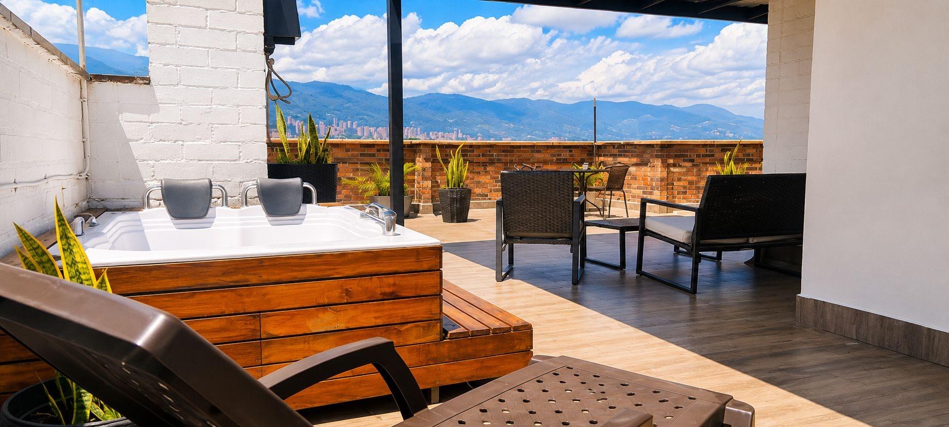 Equipamiento de Habitación Penthouse Rooftop  Gem in the Laureles