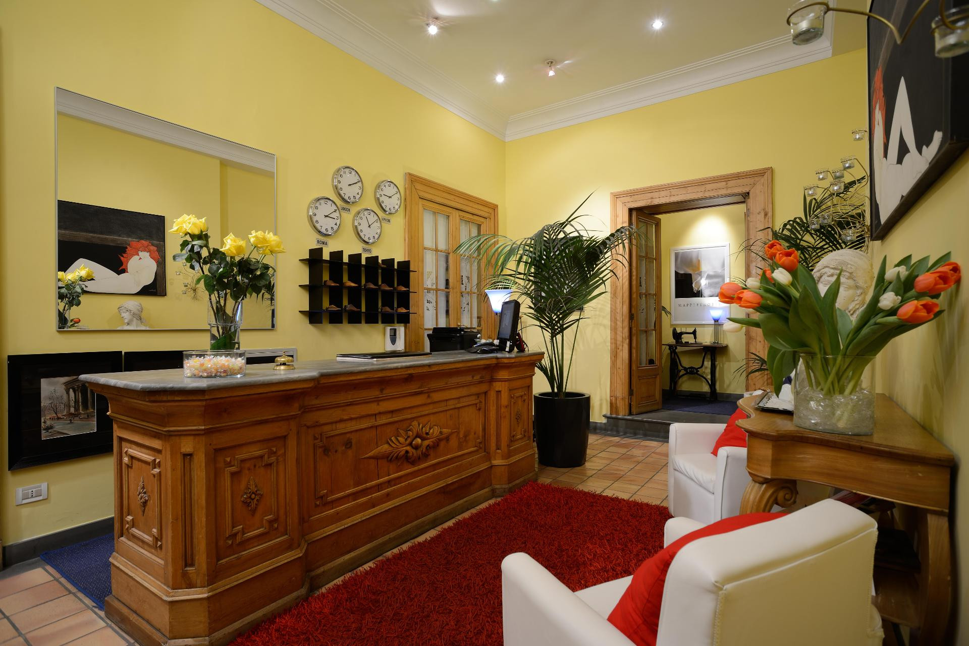 Vista Lobby Hotel Locanda Cairoli