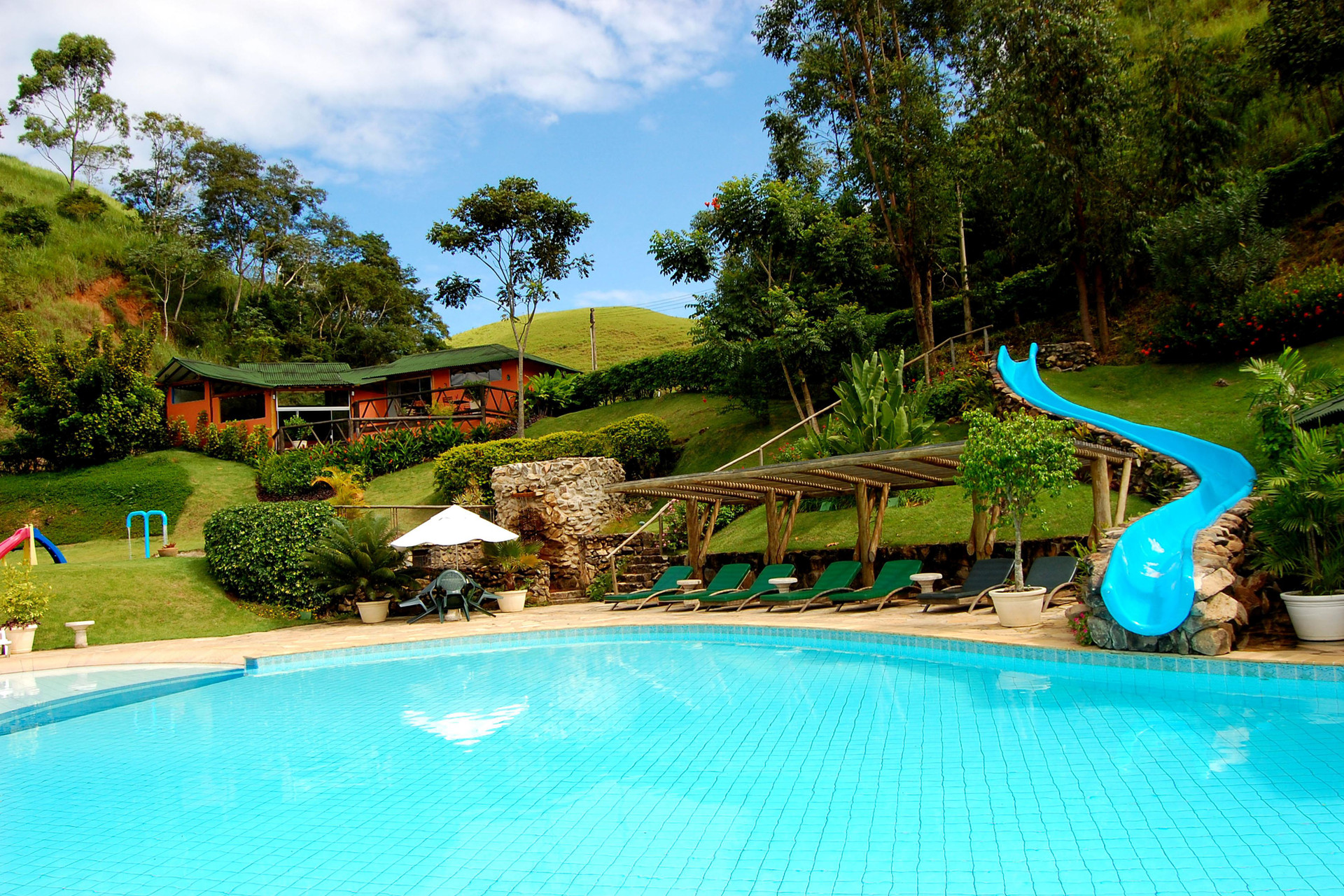 Vista Piscina Hotel Fazenda Parador Maritacas