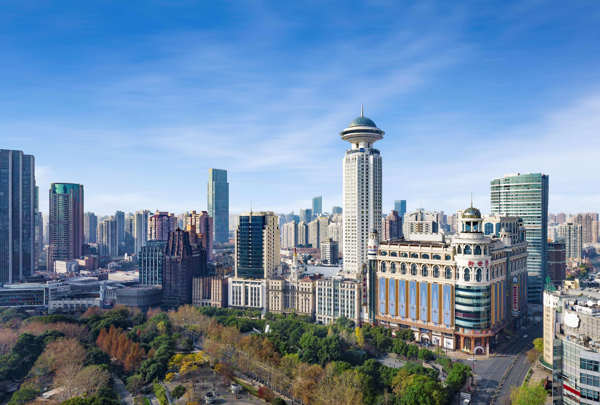 Vista Exterior Radisson Blu Hotel Shanghai New World