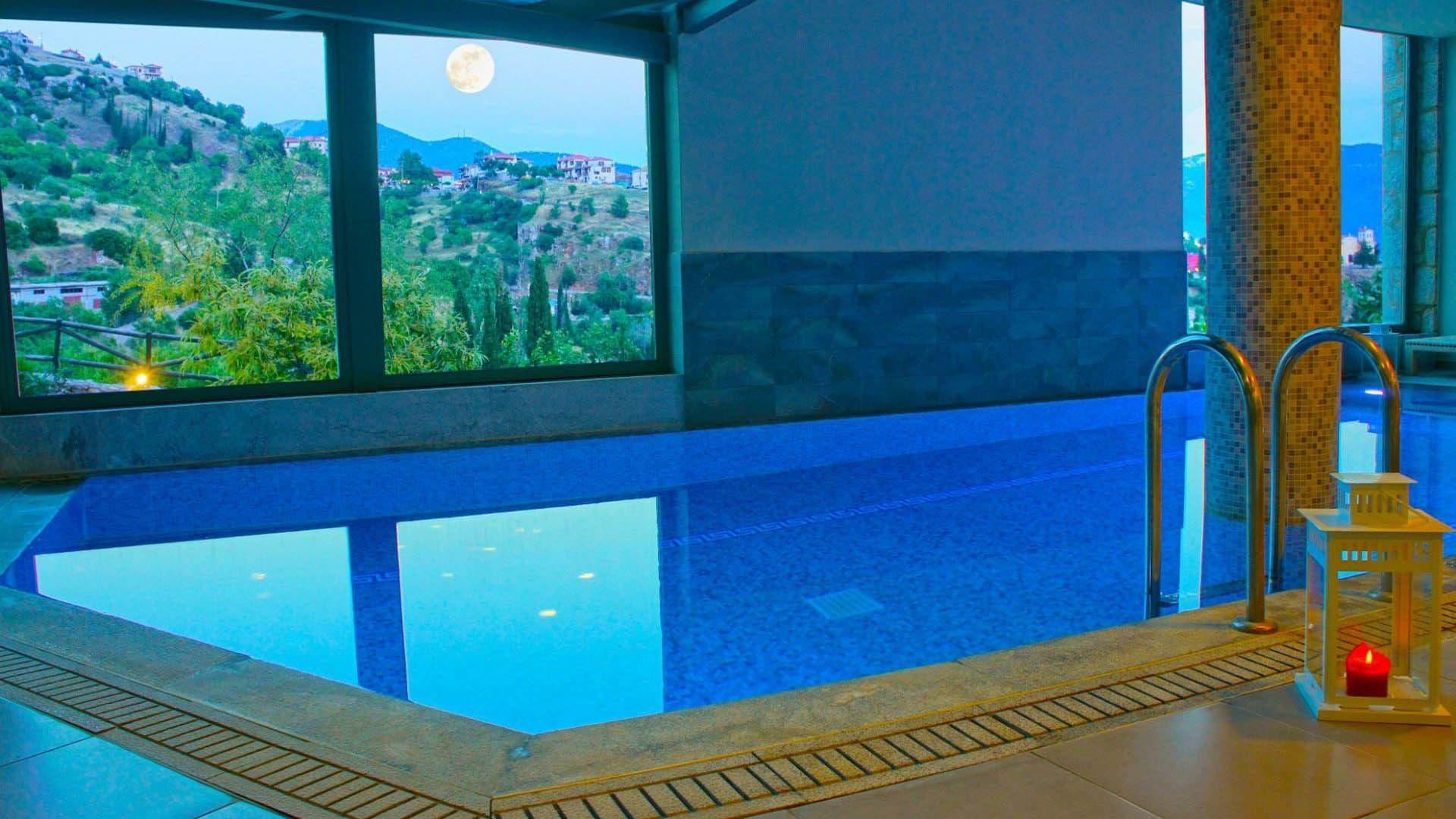 Vista Piscina Aegli Arachova