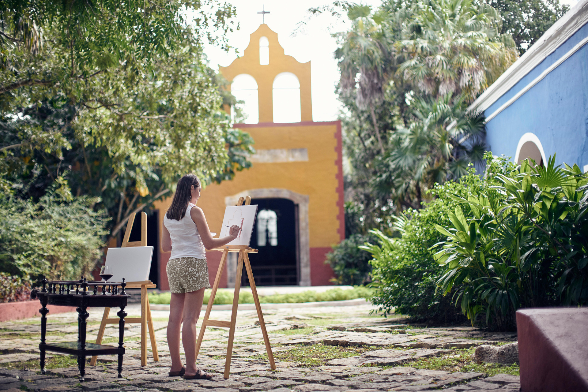 Vista Lobby Hacienda San Jose Cholul