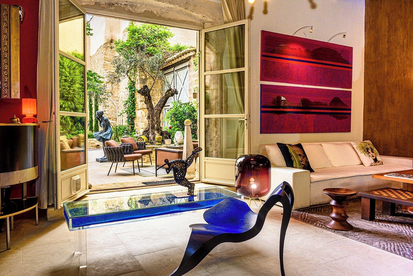 Vista Lobby Palais Aoma, hôtel particulier de luxe en Provence