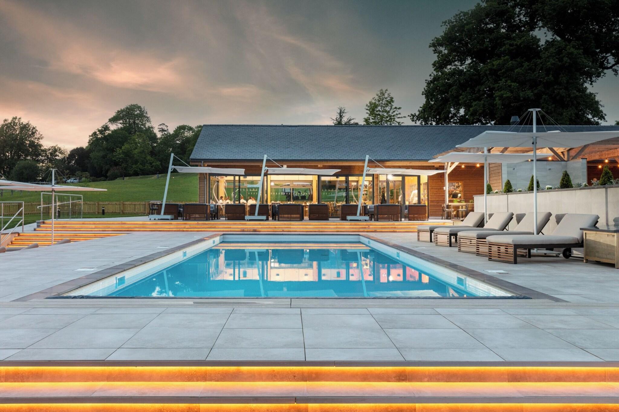 Vista Piscina Lympstone Manor Hotel