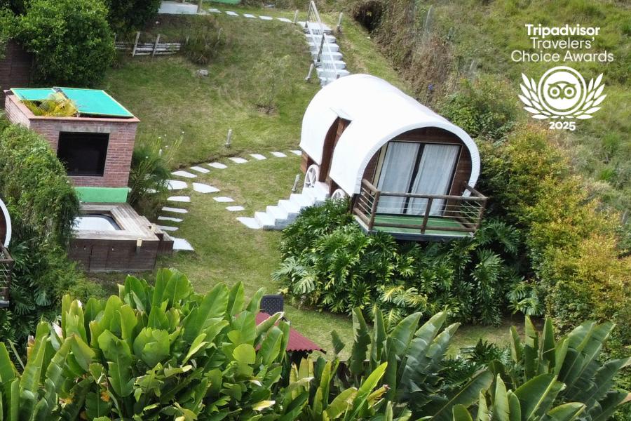 Vista aérea Glamping La Cepa GUATAPÉ