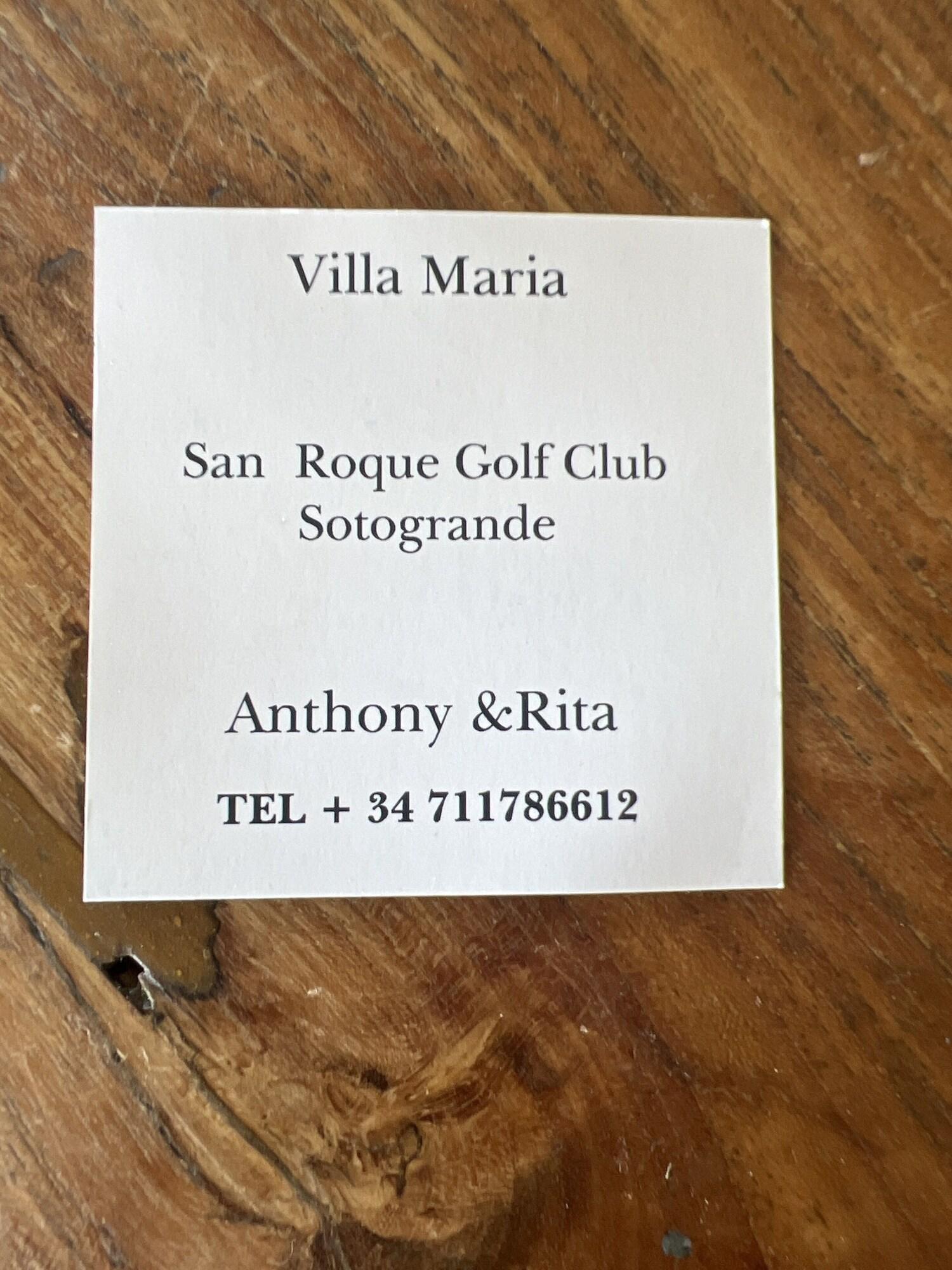 Vista Lobby B&B Villa Maria Guest Rooms - San Roque Golf - Sotogrande