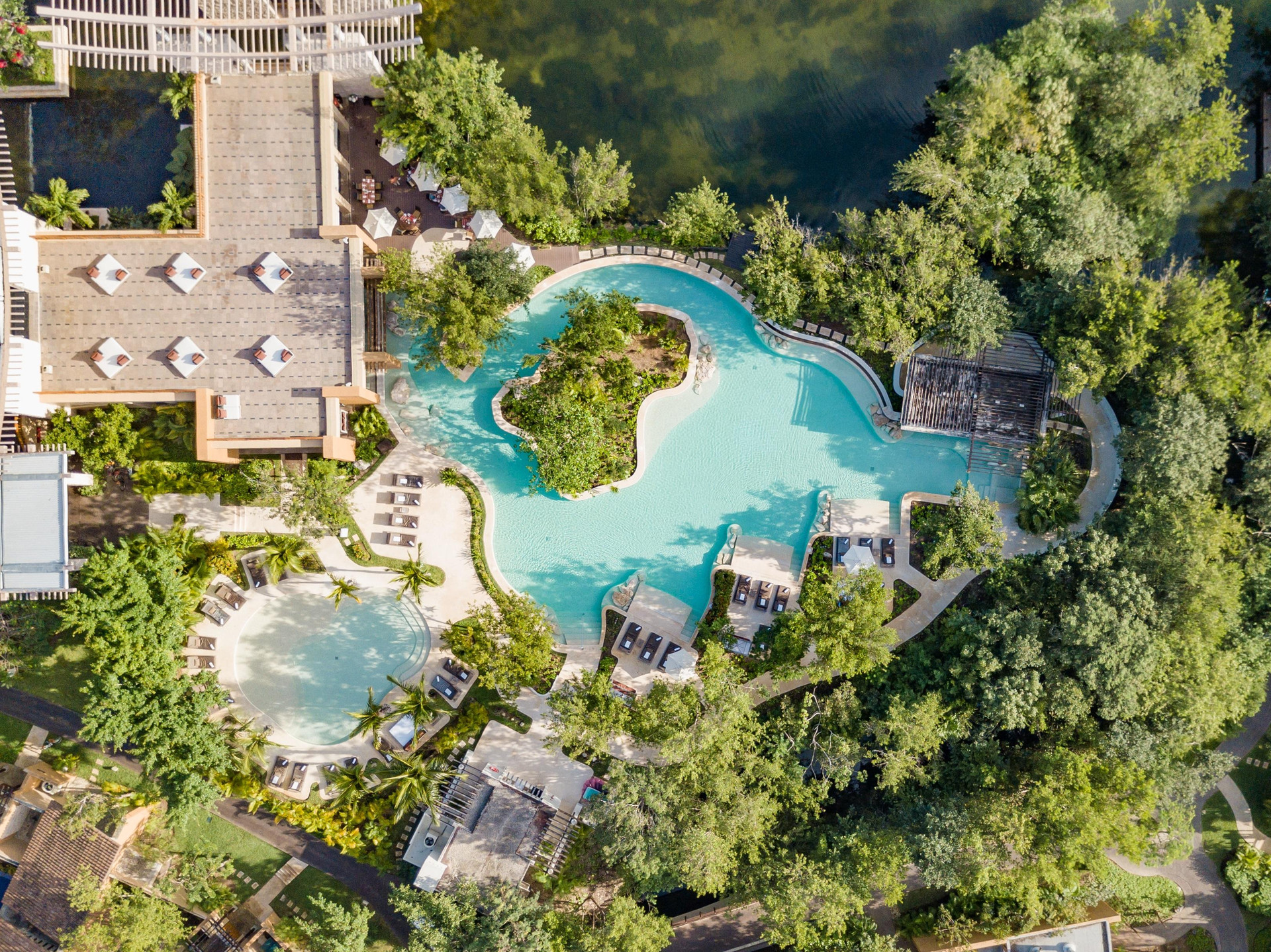 Vista Piscina Banyan Tree Mayakoba