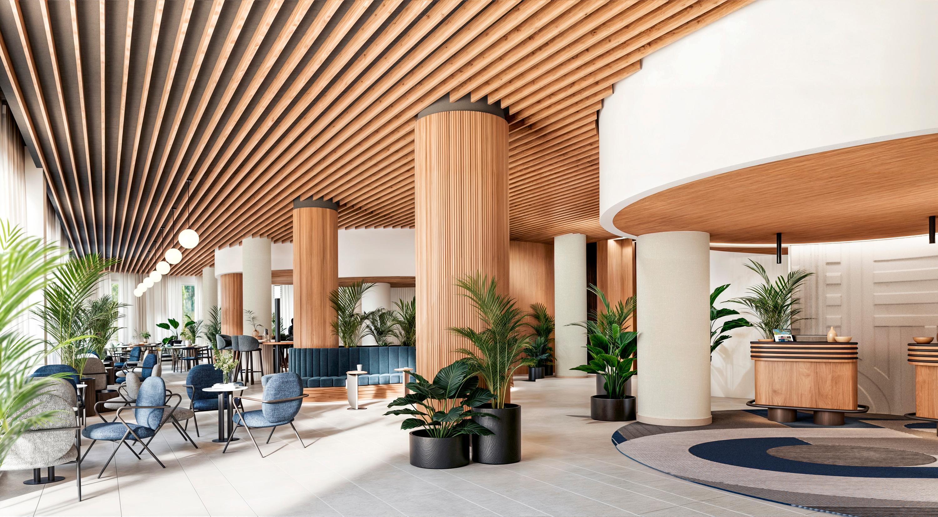 Vista Lobby Occidental Santa Cruz Contemporáneo