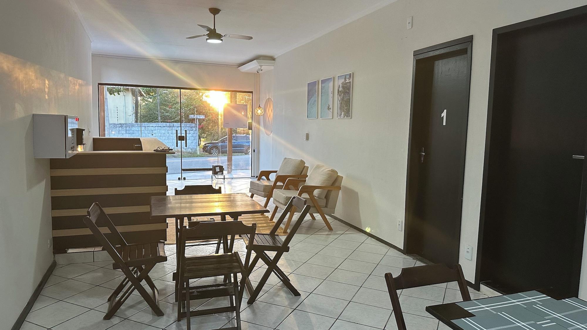 Vista Lobby Pousada Canto da Montanha Guarujá