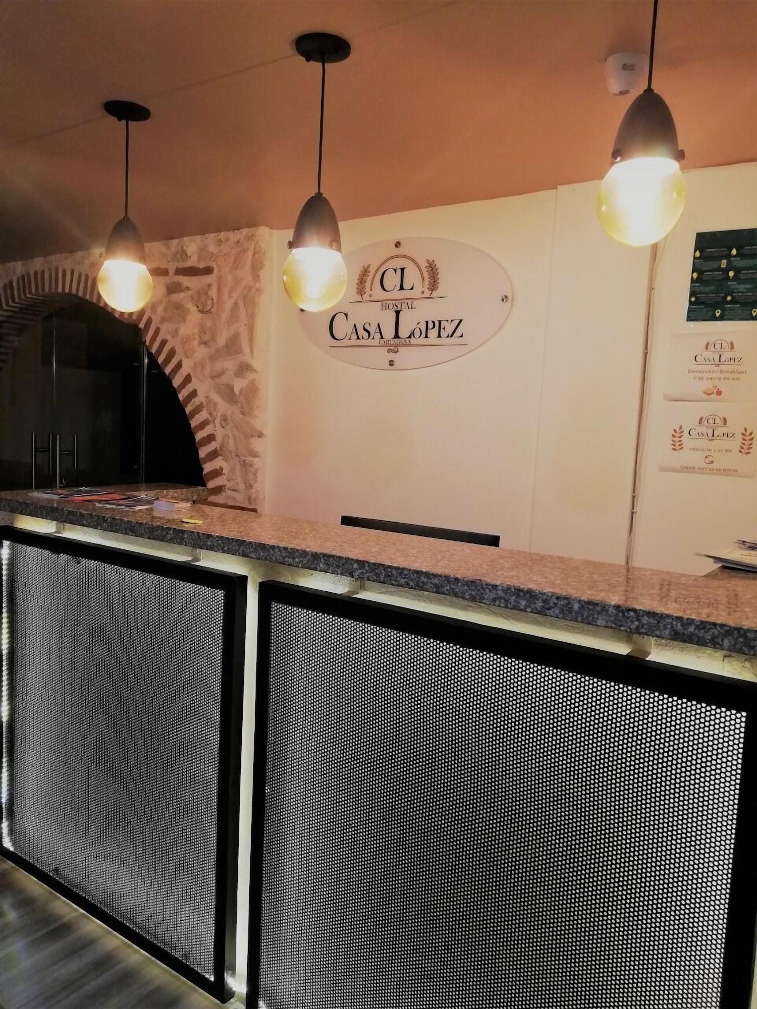 Vista Lobby Hostal Casa Lopez Cartagena