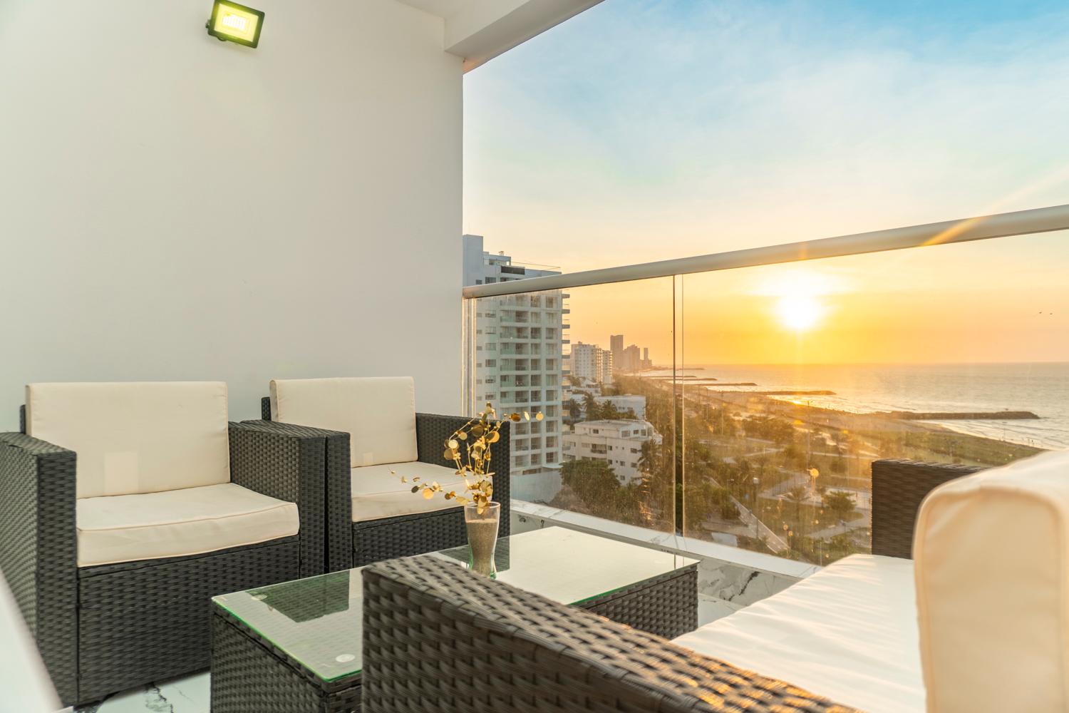 Vista al mar Suit elegante, cómodo y exclusivo en Cartagena