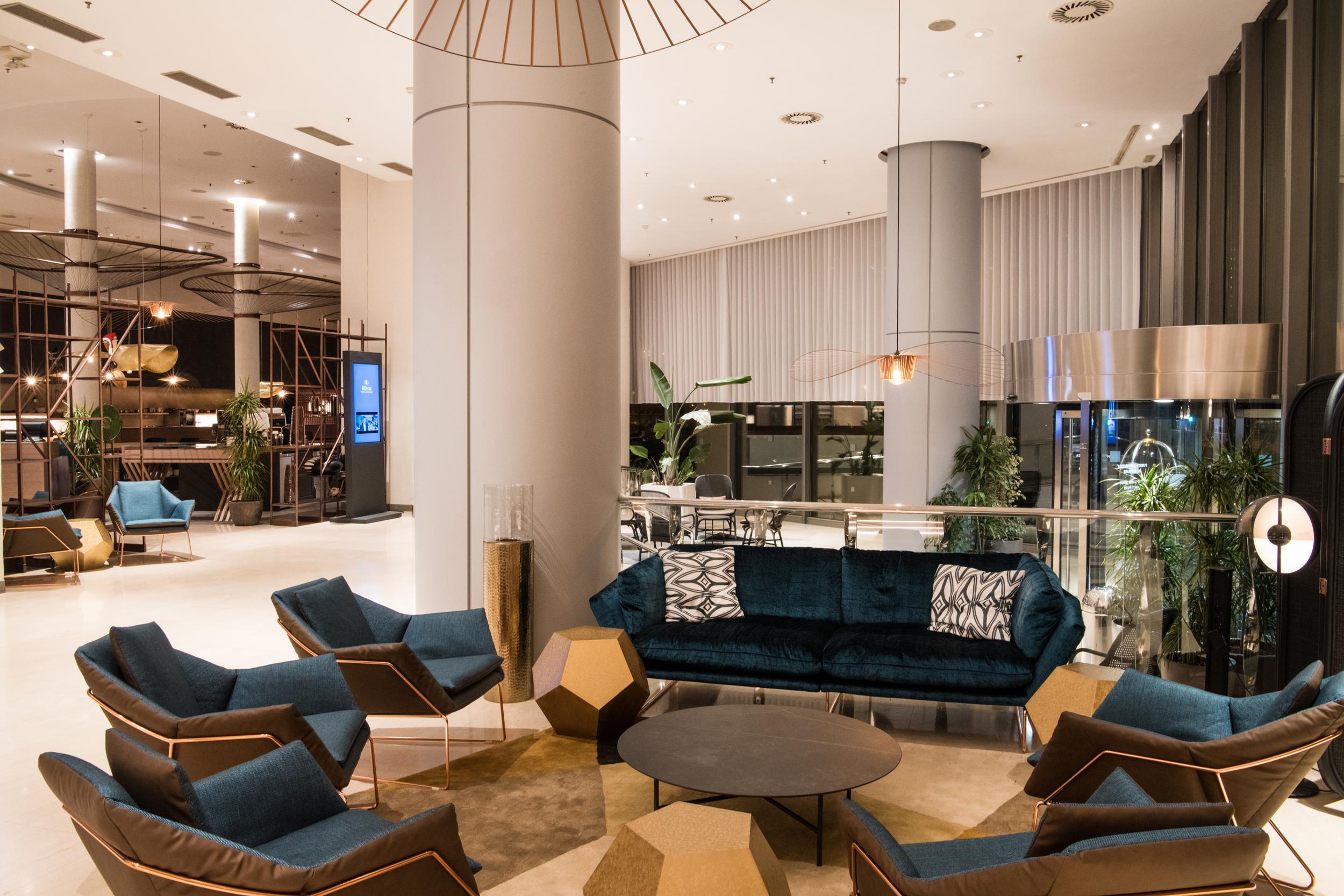 Vista Lobby Hilton Diagonal Mar Barcelona