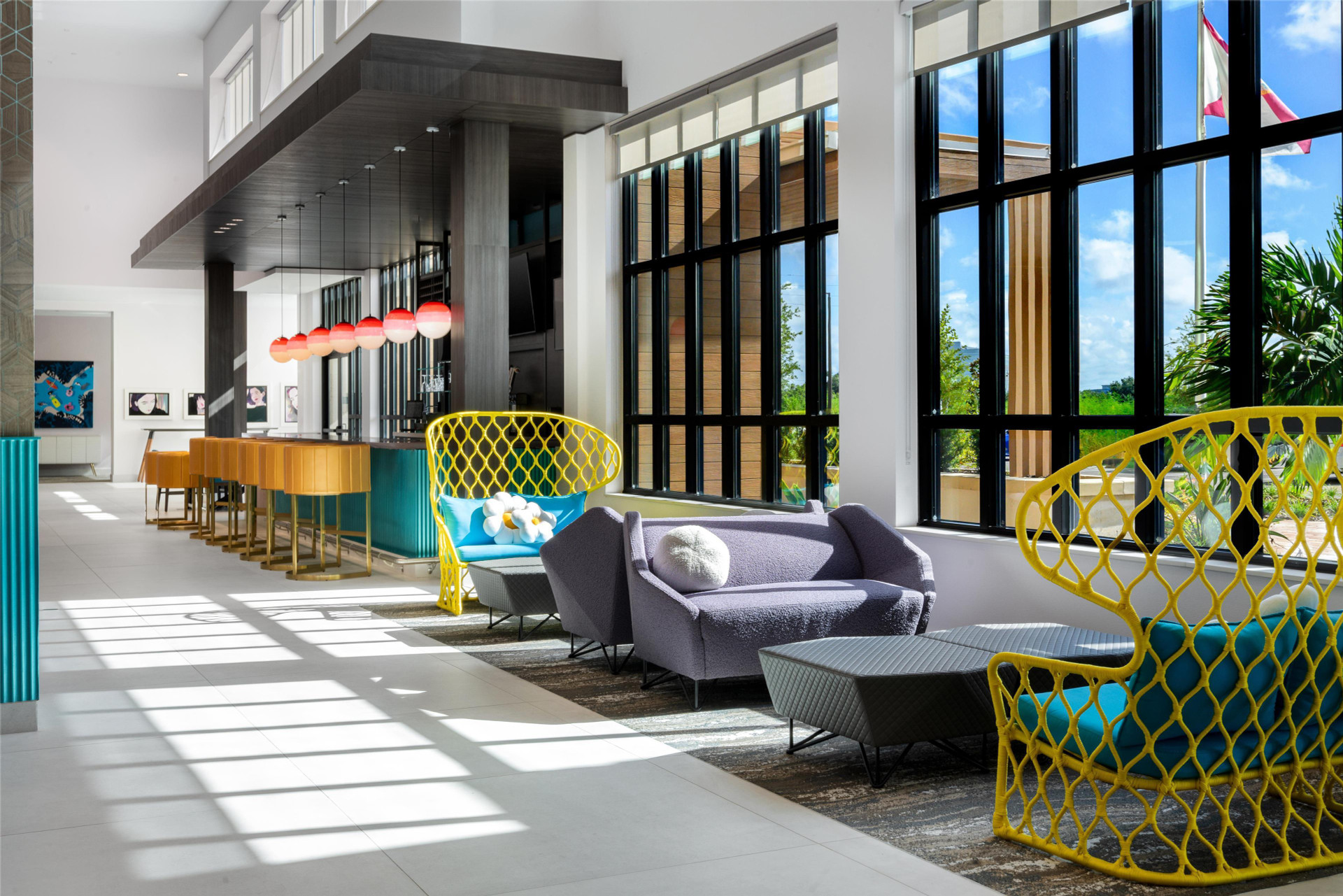 Vista Lobby Hilton Garden Inn Orlando I-4 Millenia Blvd Mall